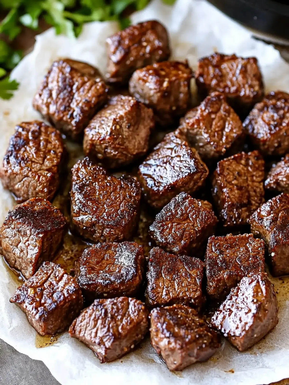 Air Fryer Juicy Steak Bites