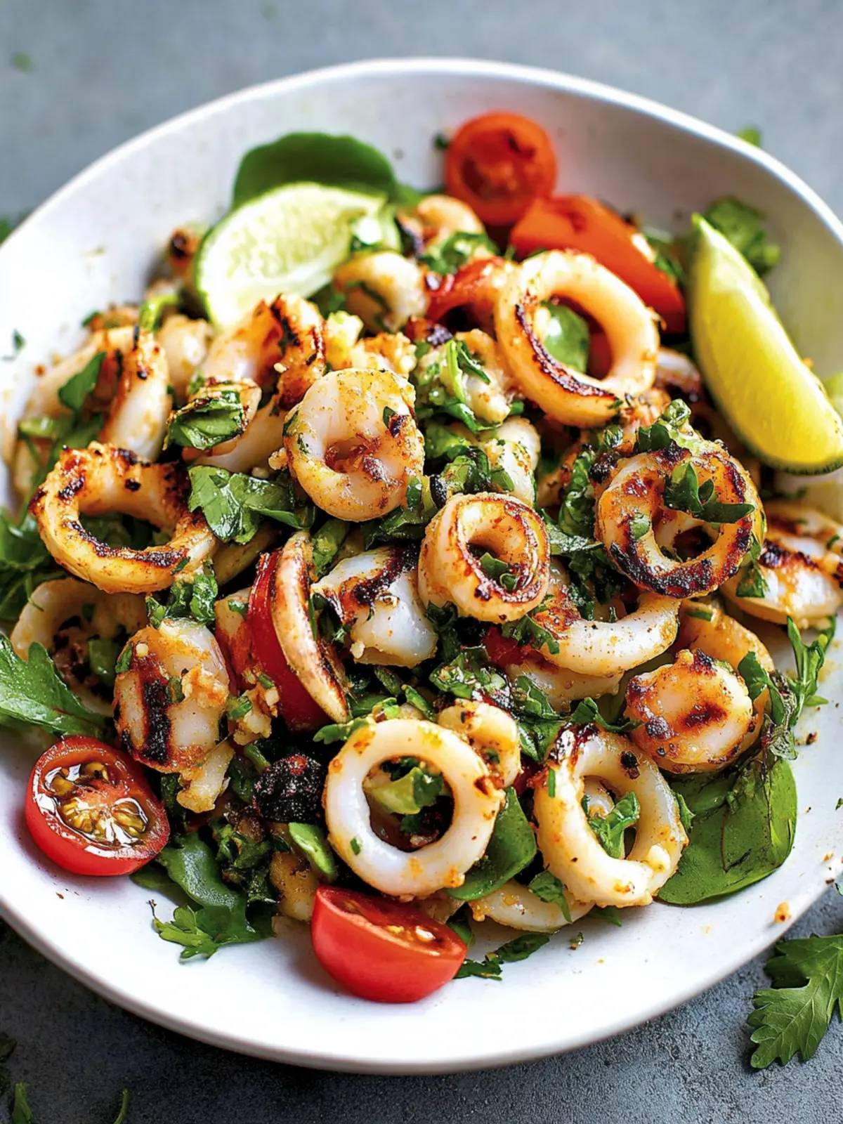 Spicy Grilled Calamari Salad Recipe for a Zesty Home Feast 2 Spicy Grilled Calamari Salad Recipe
