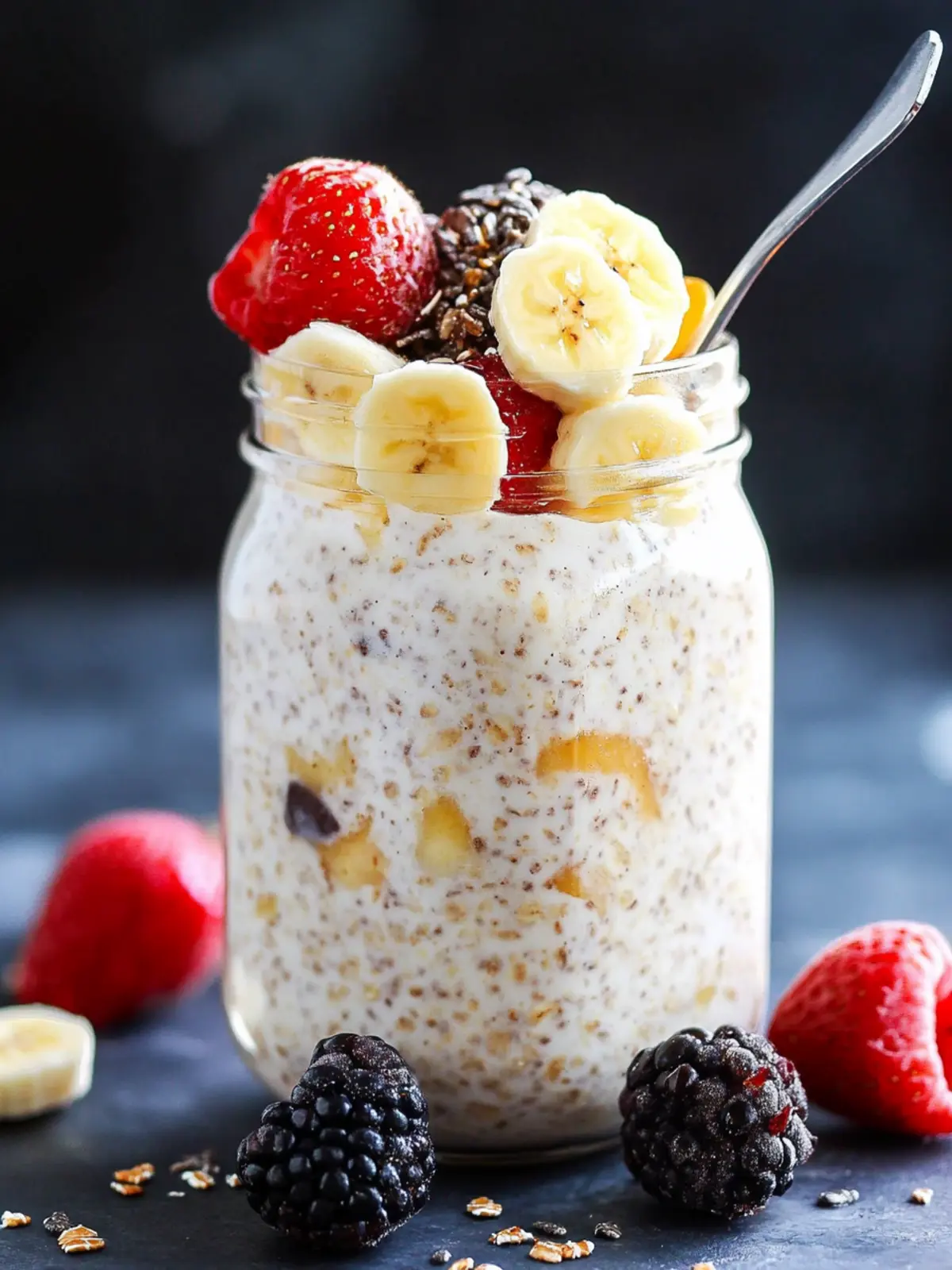 Banana Split Overnight Oats for a Joyful Morning Boost 5 Banana Split Overnight Oats