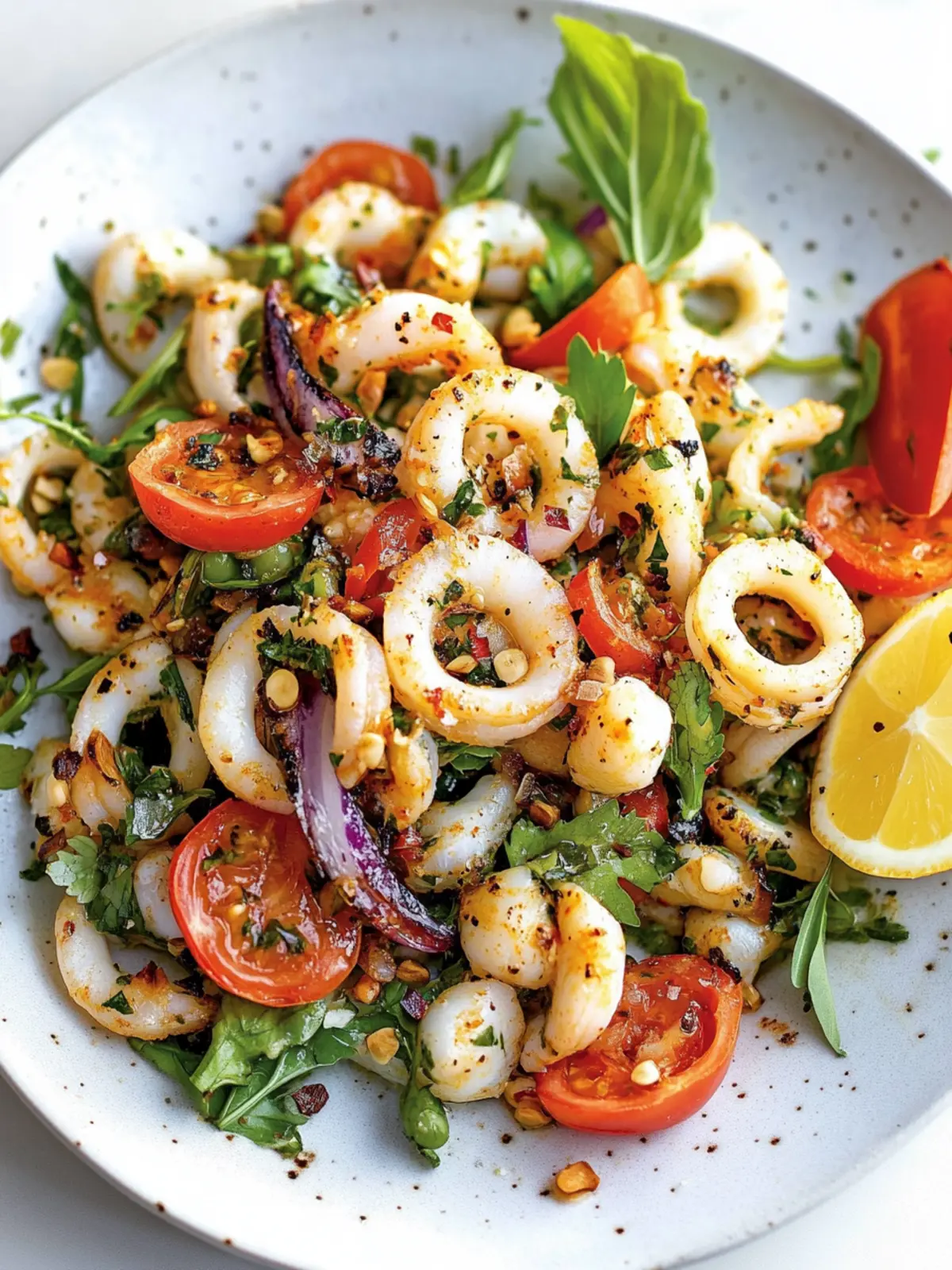 Spicy Grilled Calamari Salad Recipe for a Zesty Home Feast 3 Spicy Grilled Calamari Salad Recipe