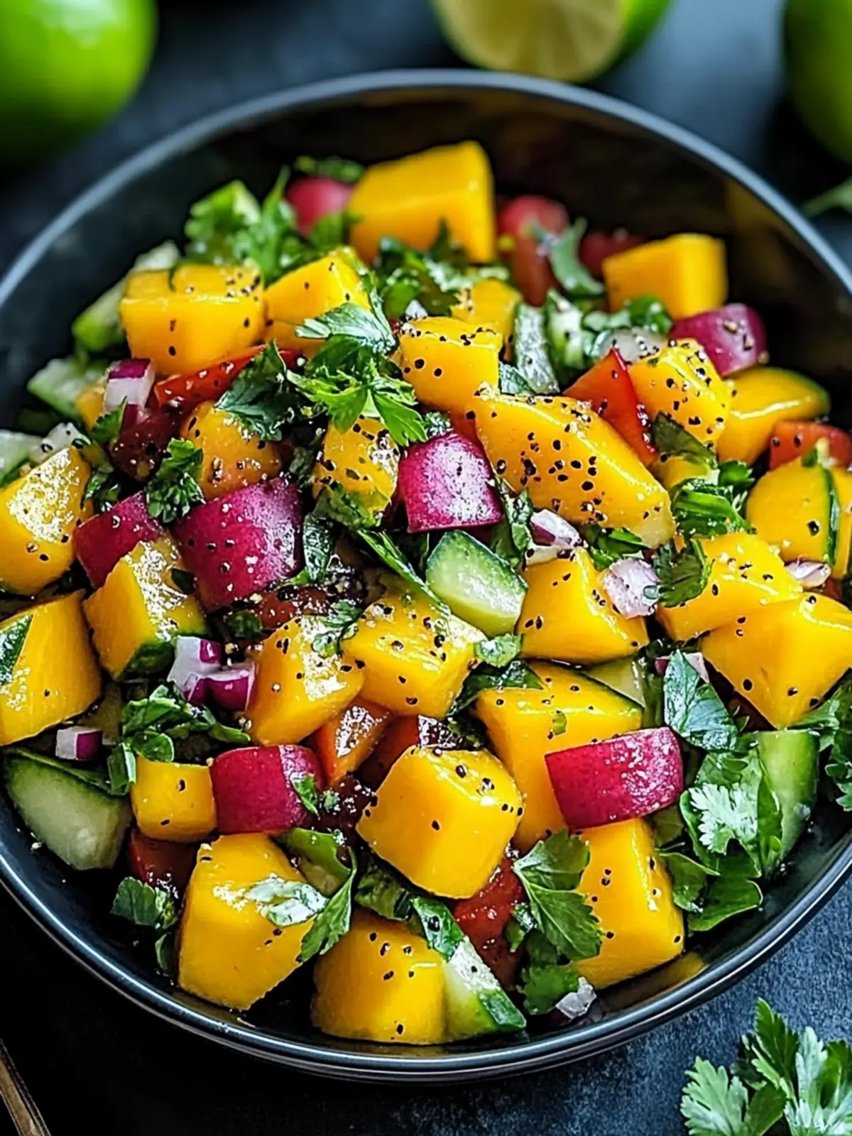 Zesty Mango Salad with Lime Dressing for a Fresh Twist 2 Mango Salad with Lime Dressing