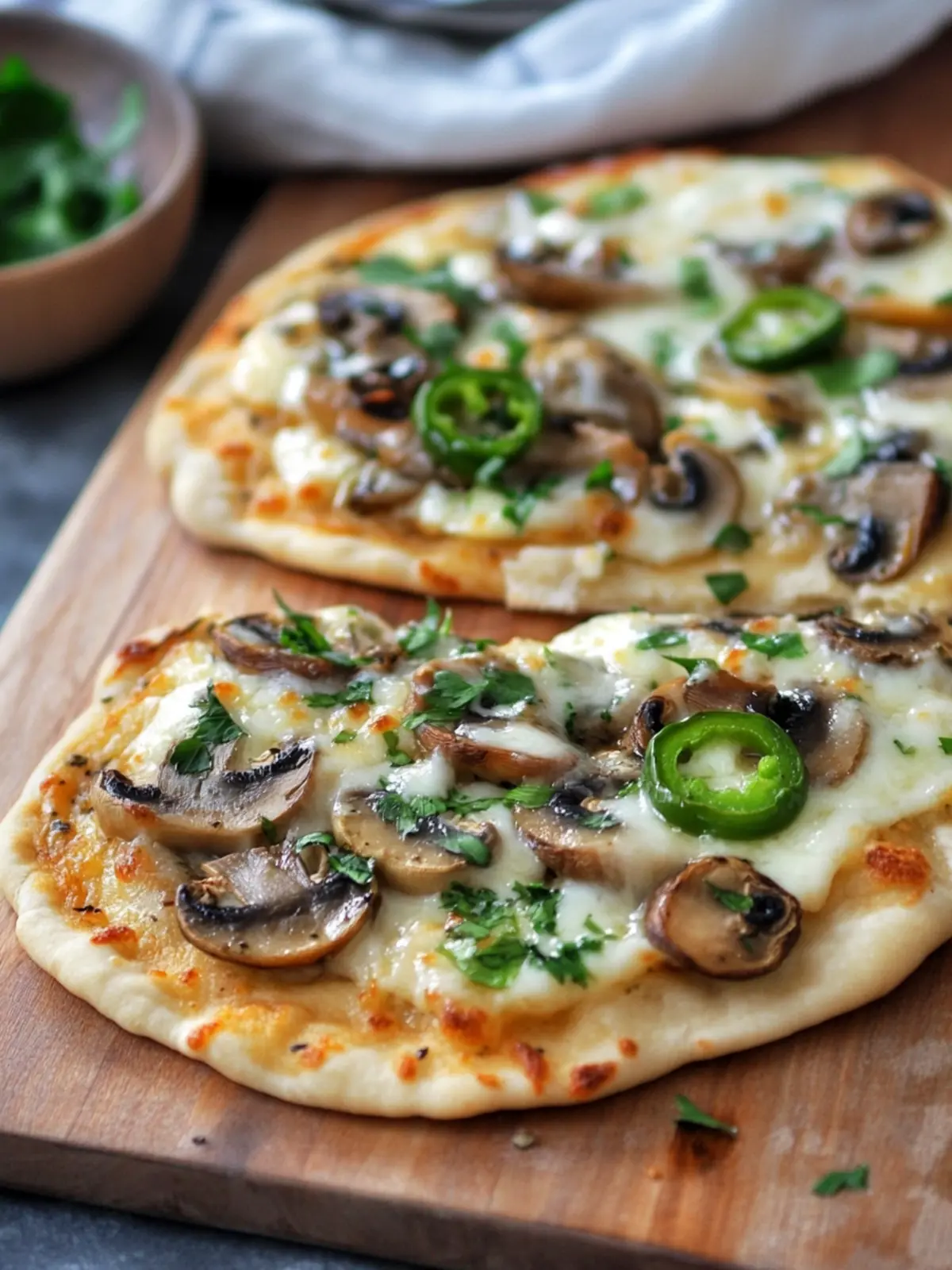 Mouthwatering Mushroom Jalapeno Naan Pizza You’ll Love! 4 Mushroom Jalapeno Naan Pizza