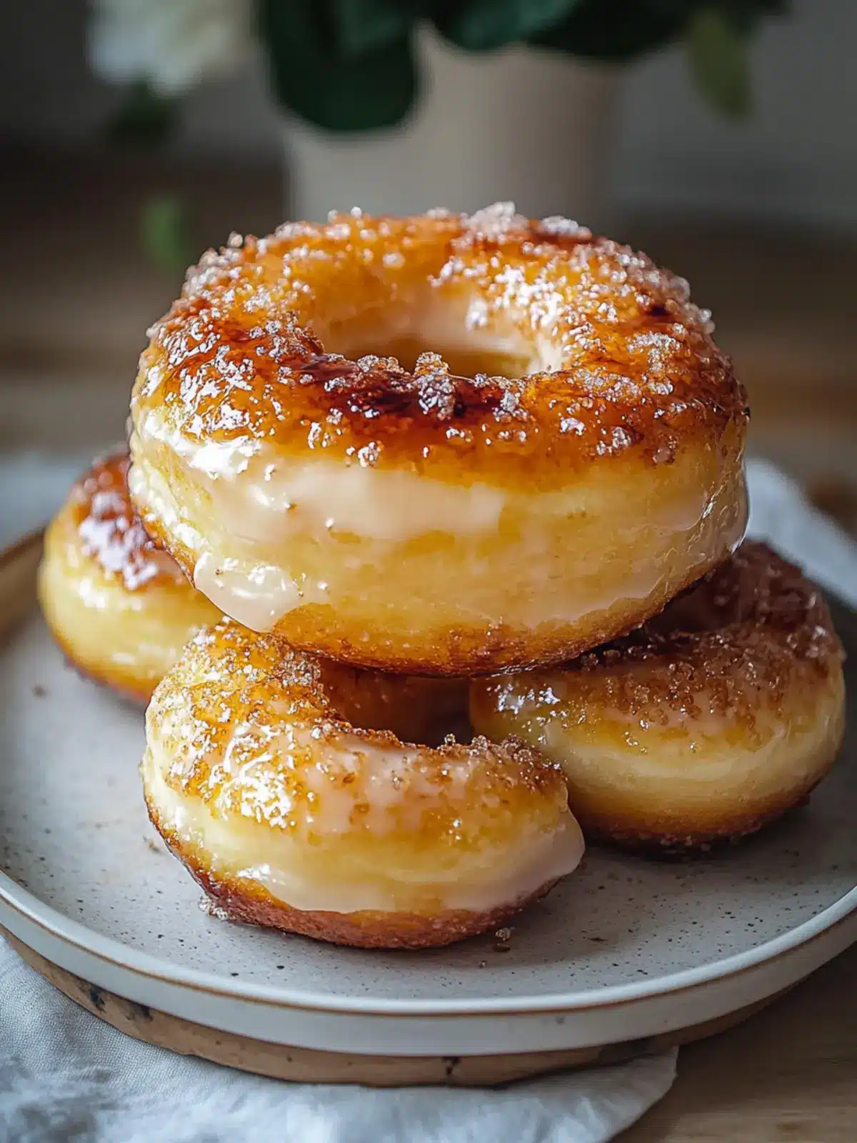 Vanilla Bean Crème Brûlée Donuts for the Ultimate Sweet Indulgence 3 Vanilla Bean Crème Brûlée Donuts