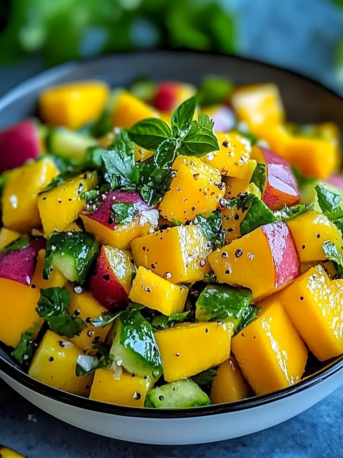 Zesty Mango Salad with Lime Dressing for a Fresh Twist 4 Mango Salad with Lime Dressing