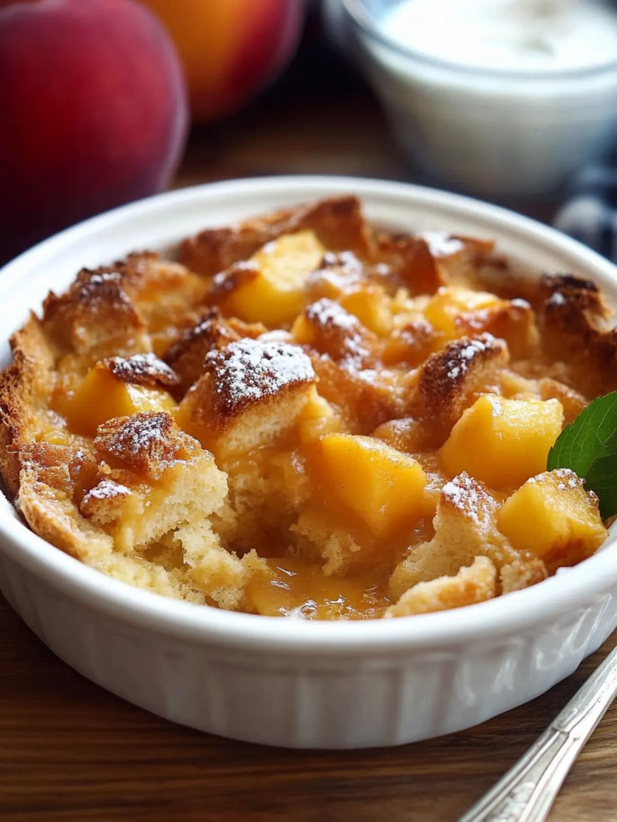 Irresistibly Easy Peach Bread Pudding with Caramel Bliss 3 Easy Peach Bread Pudding