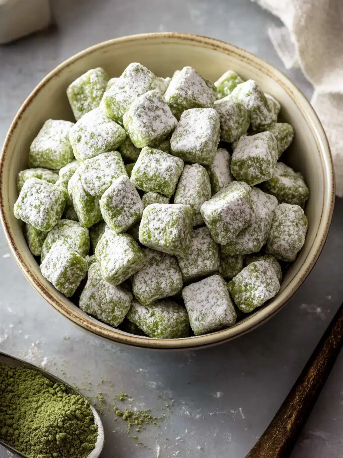 Deliciously Crunchy Matcha Puppy Chow for Sweet Snacking 2 Matcha Puppy Chow