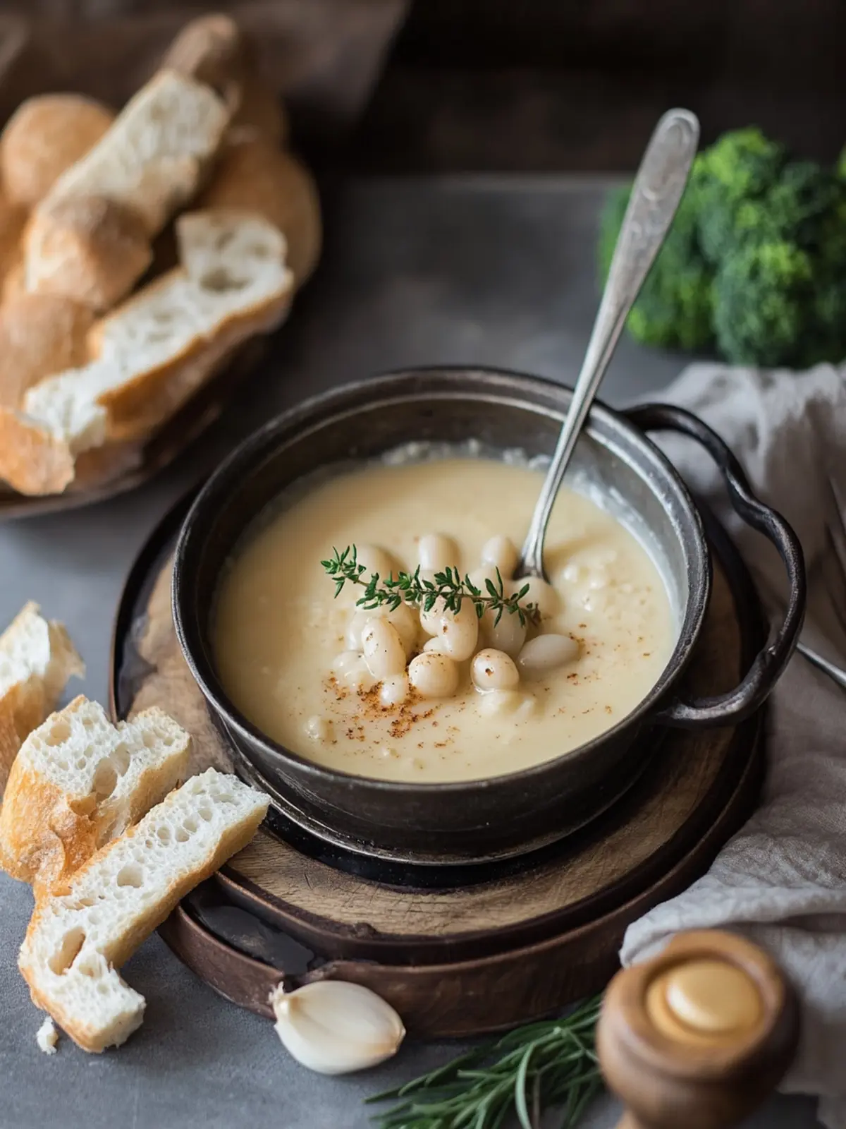 Creamy White Bean Beer Fondue for Fun Dipping Nights 5 White Bean Beer Fondue