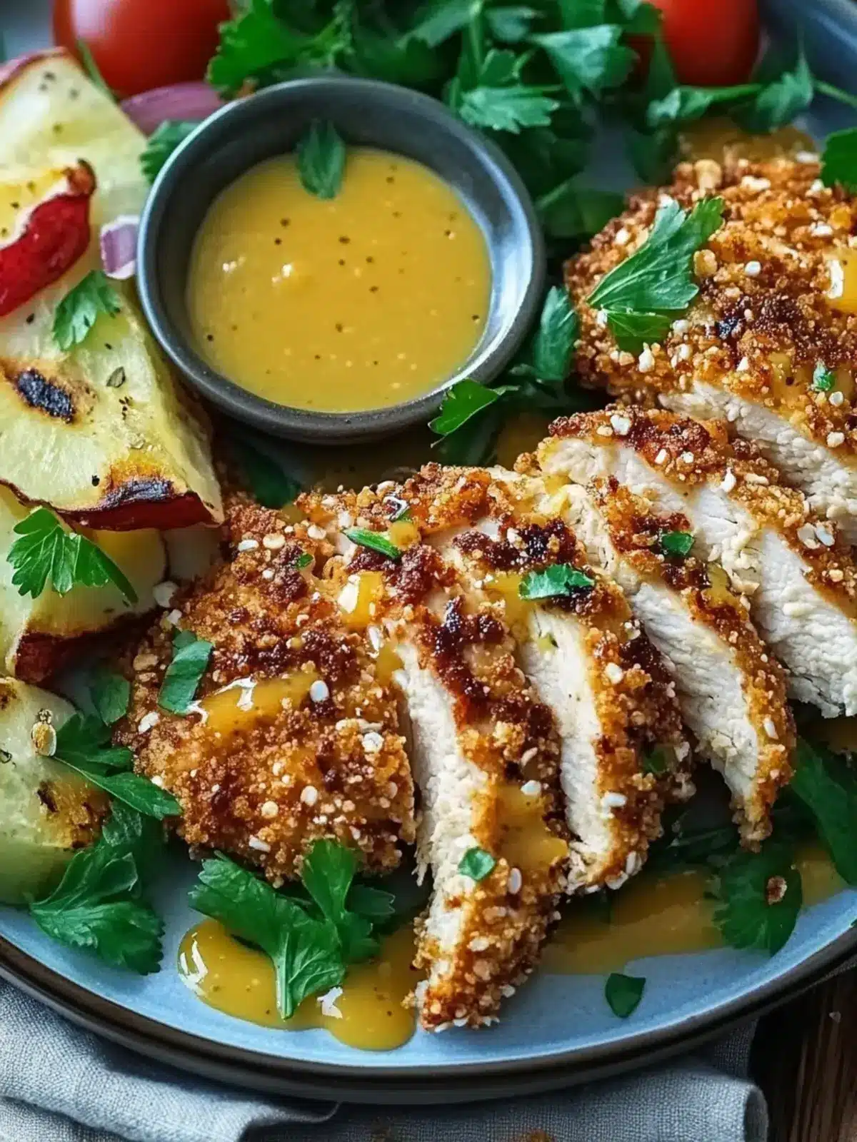 Crispy Pretzel Crusted Chicken With Honey Mustard Delight 3 Crispy Pretzel Crusted Chicken With Honey Mustard