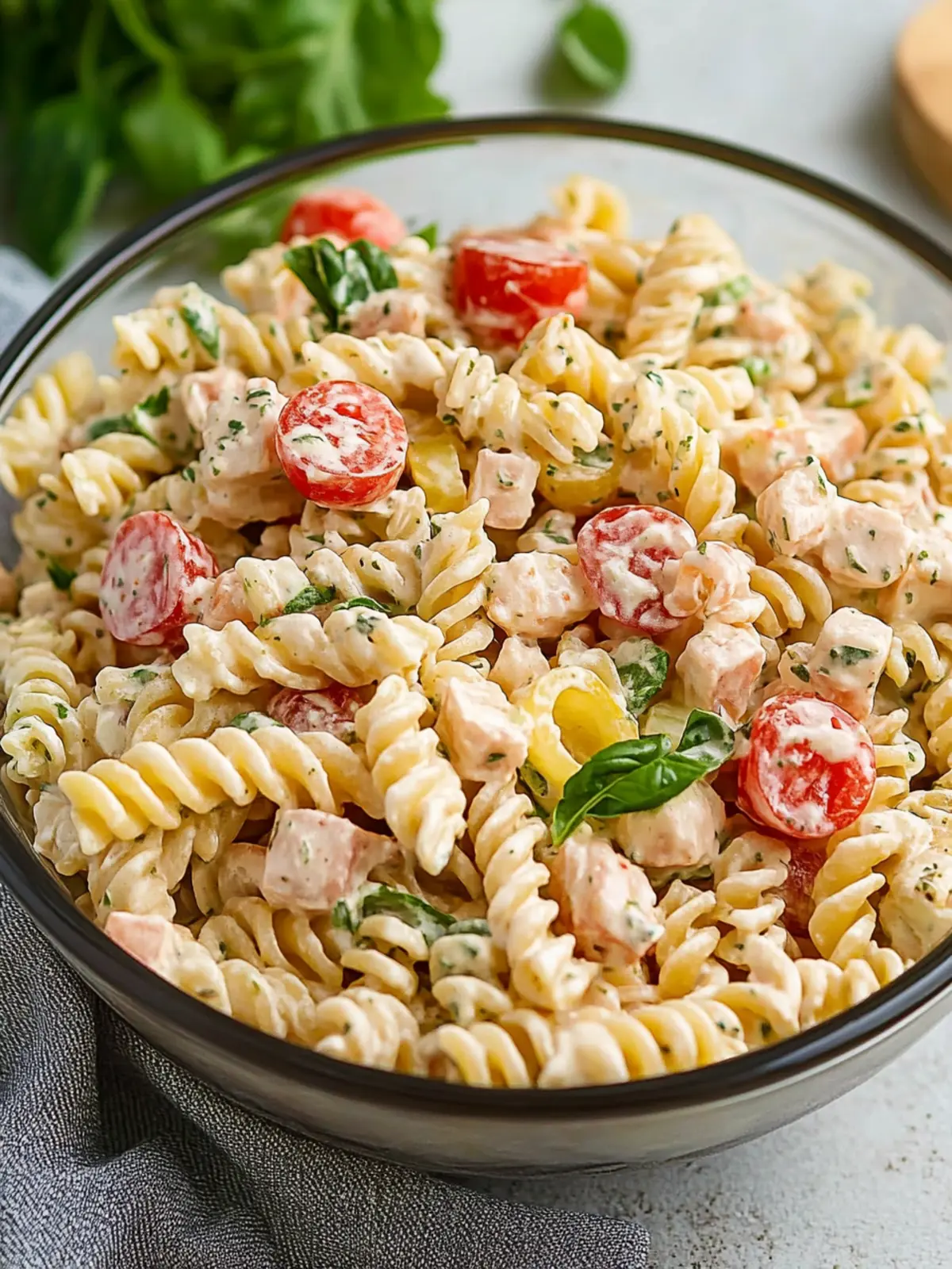Creamy High-Protein Pasta Salad Recipe Ready in 20 Minutes 3 Creamy High-Protein Pasta Salad Recipe in 20 Minutes