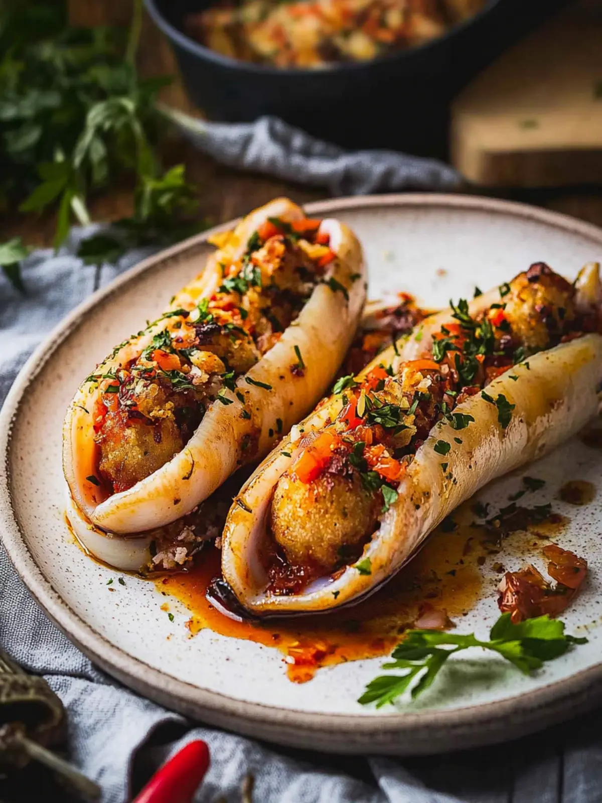 Irresistible Stuffed Squid: A Delightful Home-Cooked Treat 4 Stuffed Squid