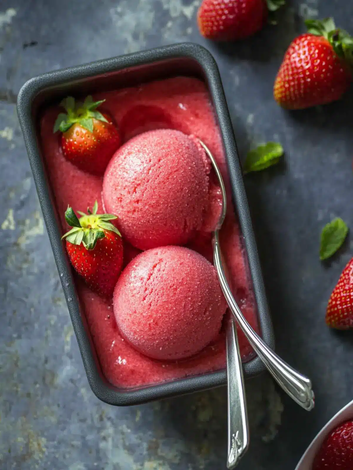 Fresh Strawberry Sorbet: Your Sweet Escape to Summer Bliss 3 Strawberry Sorbet