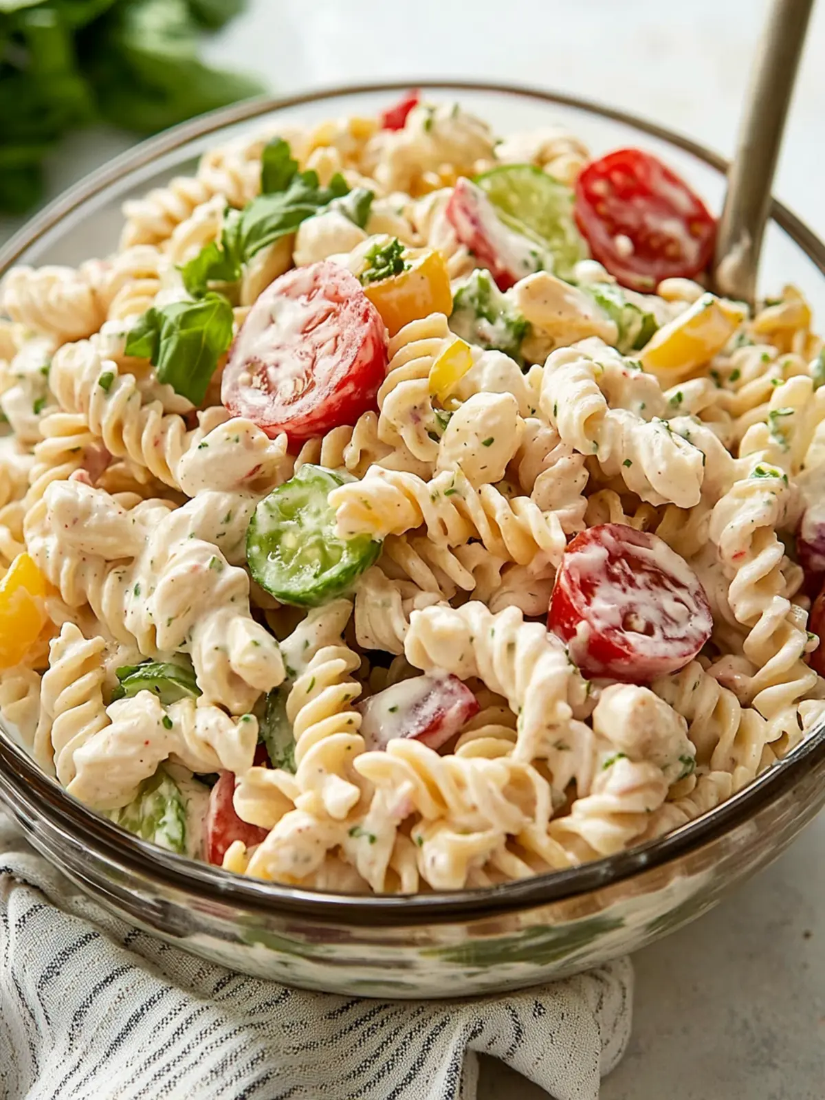 Creamy High-Protein Pasta Salad Recipe Ready in 20 Minutes 4 Creamy High-Protein Pasta Salad Recipe in 20 Minutes