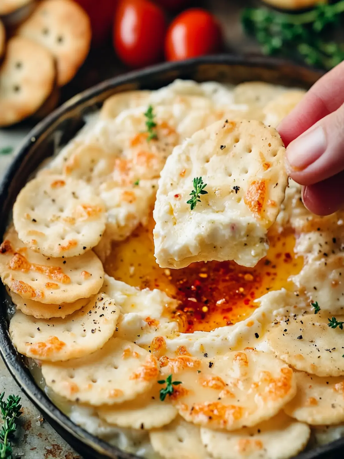Melt-in-Your-Mouth Vegan Brie Dip with Pepper Jelly Delight 3 Vegan Brie Dip with Pepper Jelly