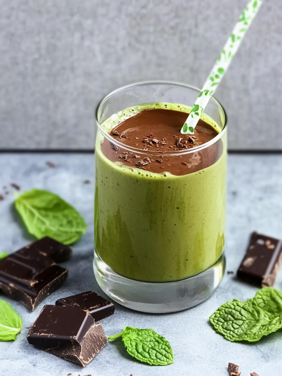 Mint Chocolate Green Protein Smoothie for a Guilt-Free Treat 2 Mint Chocolate Green Protein Smoothie
