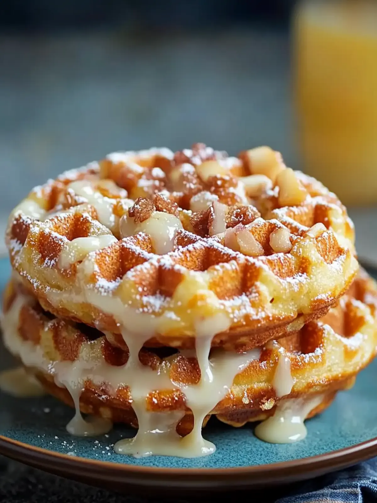 Elevate Brunch with Apple Fritter Waffle Donuts Delight 2 Apple Fritter Waffle Donuts