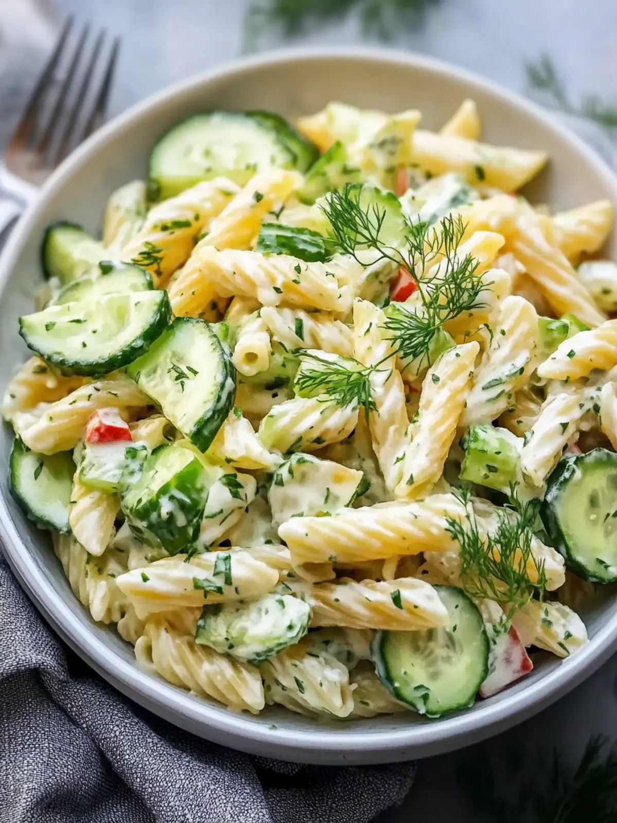 Delicious Healthy Cucumber Pasta Salad for Refreshing Summer Fun 4 Healthy Cucumber Pasta Salad