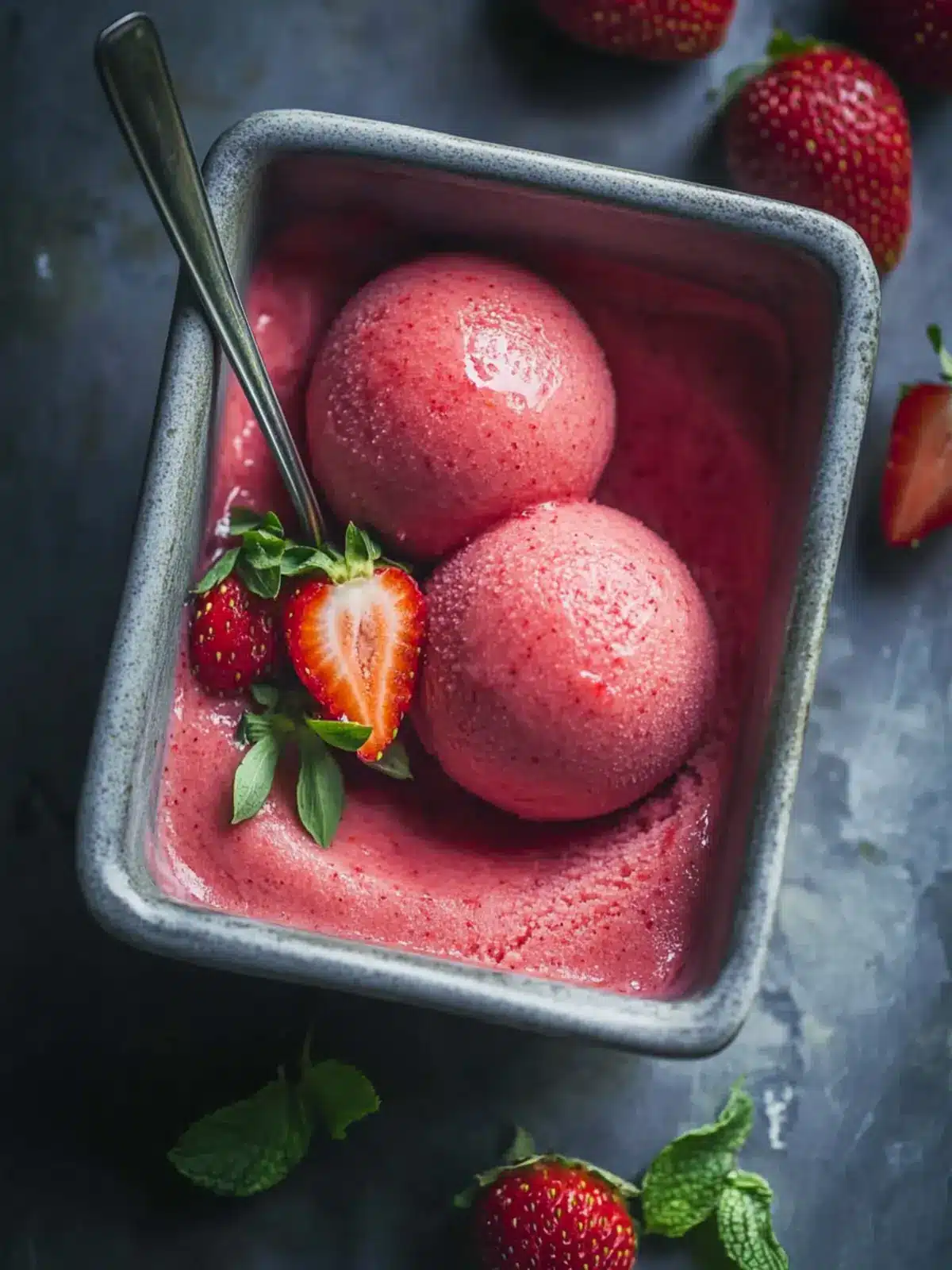 Fresh Strawberry Sorbet: Your Sweet Escape to Summer Bliss 4 Strawberry Sorbet