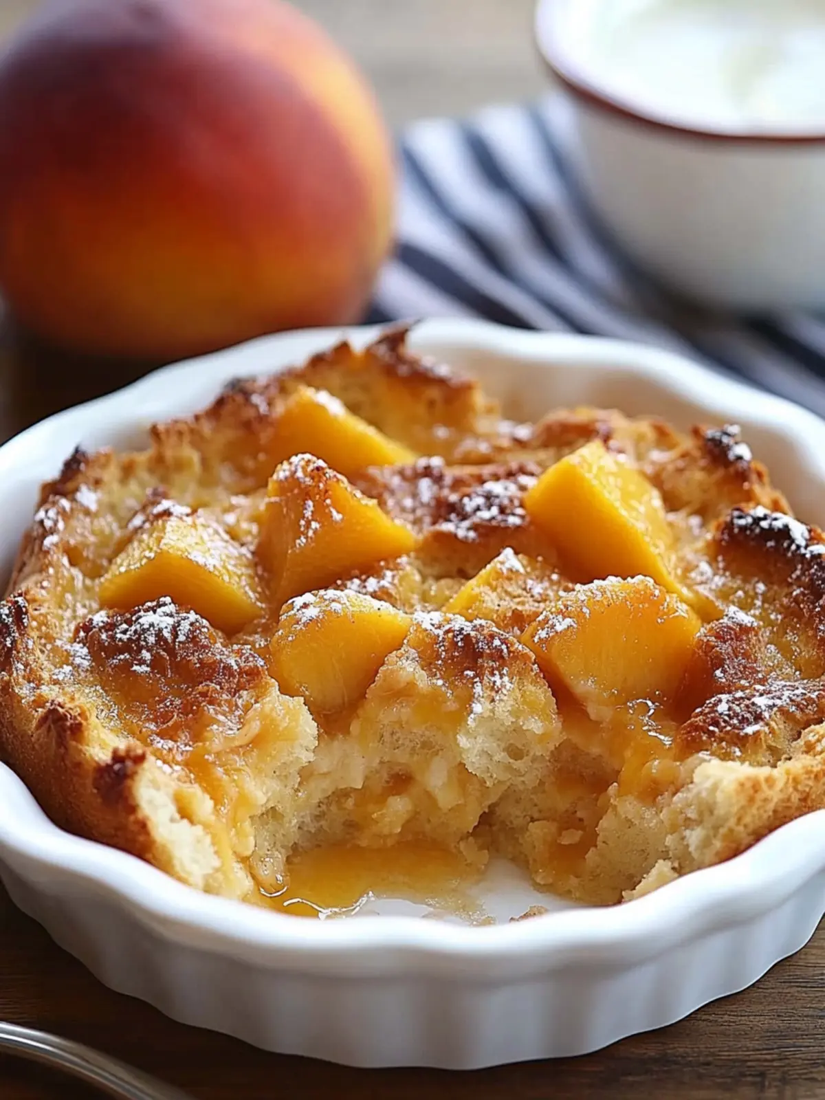 Irresistibly Easy Peach Bread Pudding with Caramel Bliss 5 Easy Peach Bread Pudding