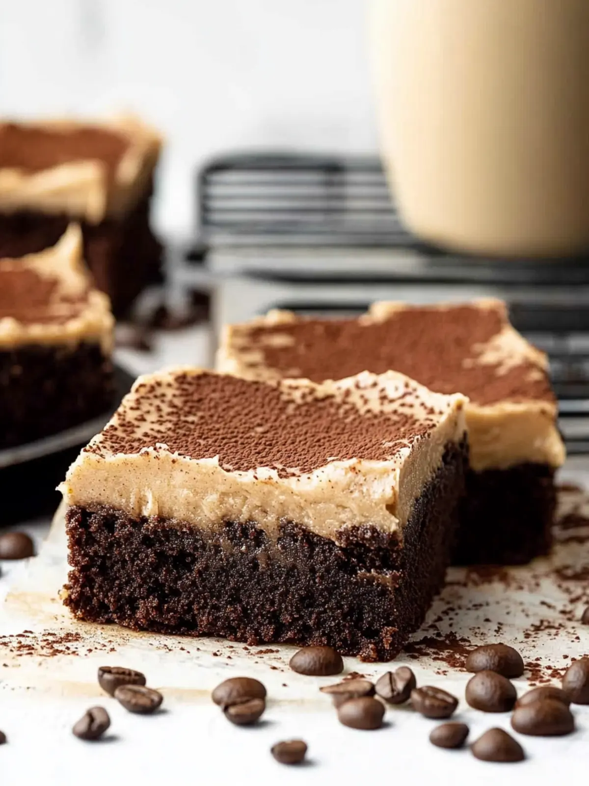 Decadent Mocha Brownies with Café Latte Frosting Bliss 2 Mocha Brownies with Café Latte Frosting