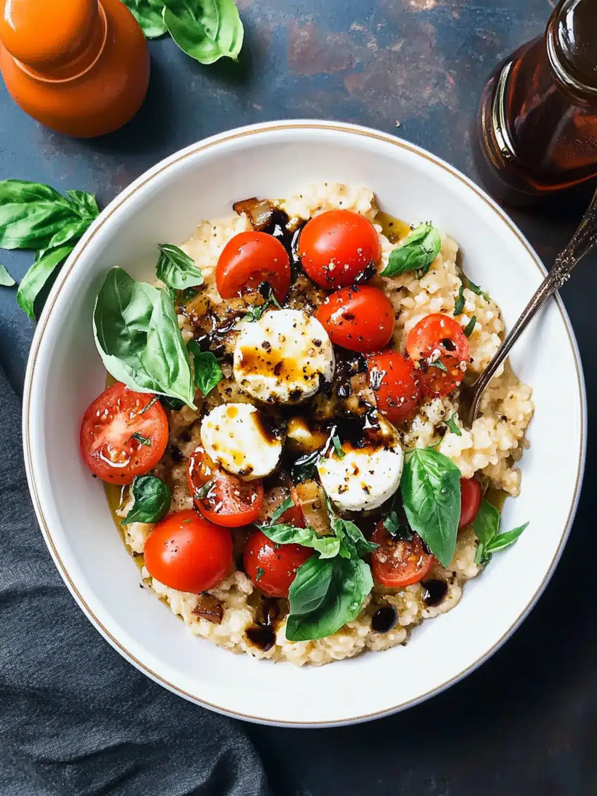 Creamy Balsamic Caprese Risotto for Cozy Nights In 3 Balsamic Caprese Risotto