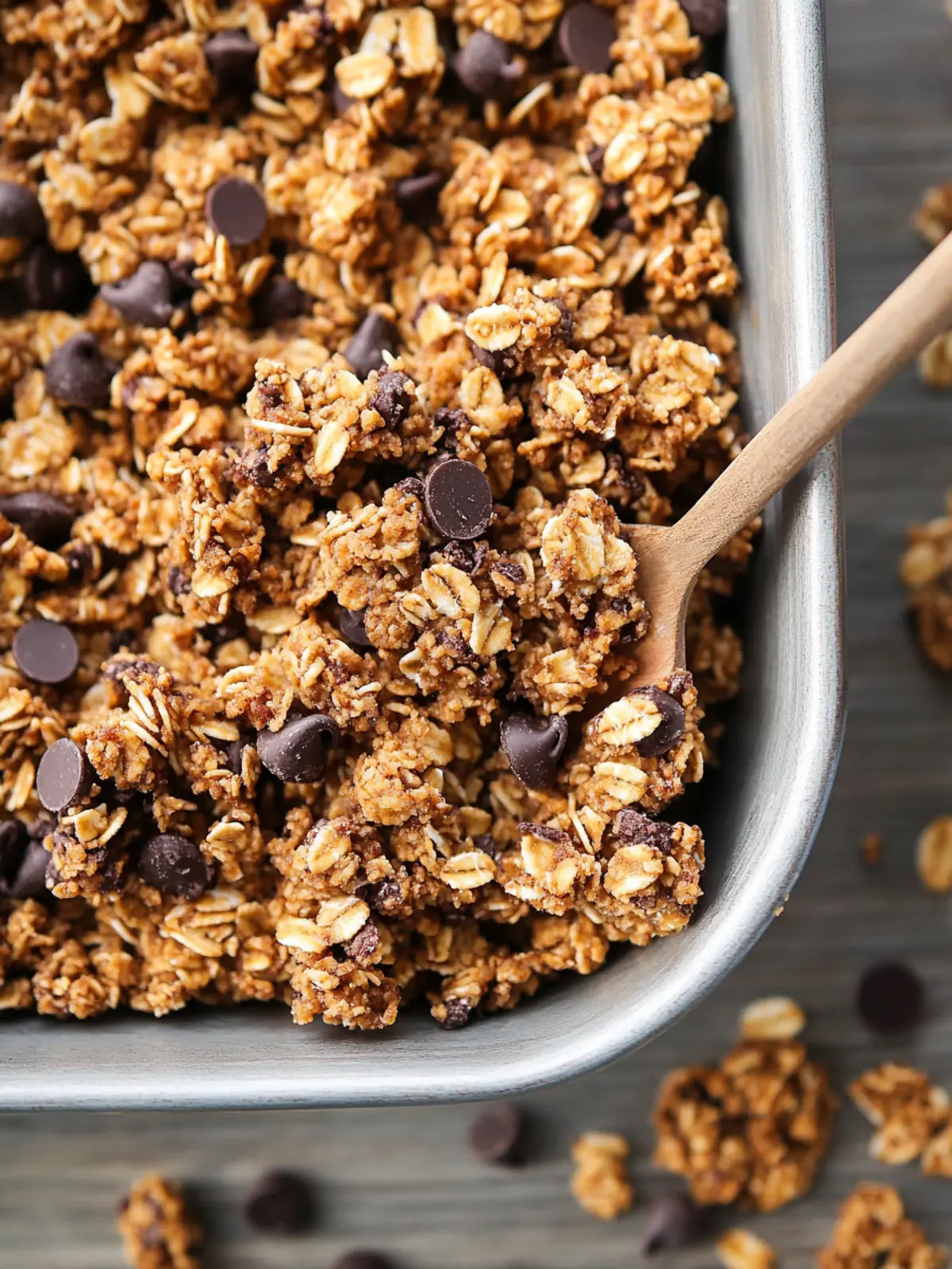 Chocolate Chip Cookie Granola for Sweet Crunchy Mornings 5 Chocolate Chip Cookie Granola