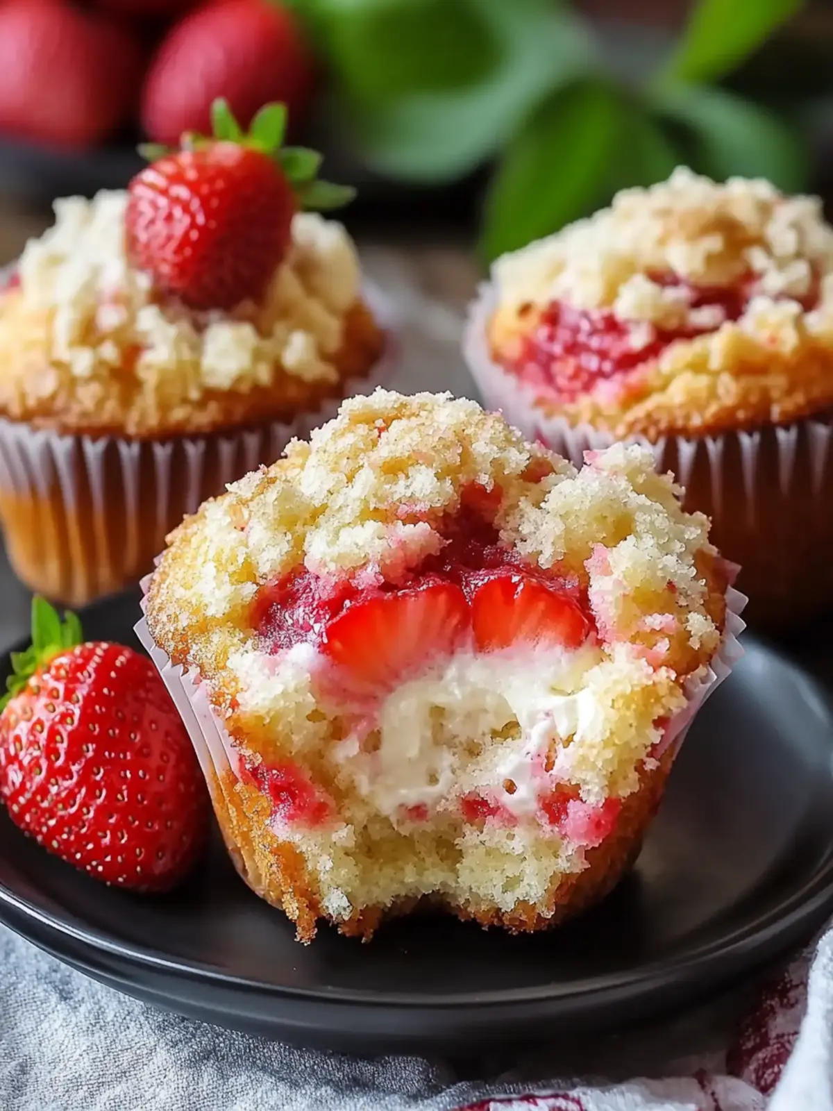 Irresistible Strawberry Muffins with Cream Cheese Filling Recipe 5 Strawberry Muffins with Cream Cheese Filling