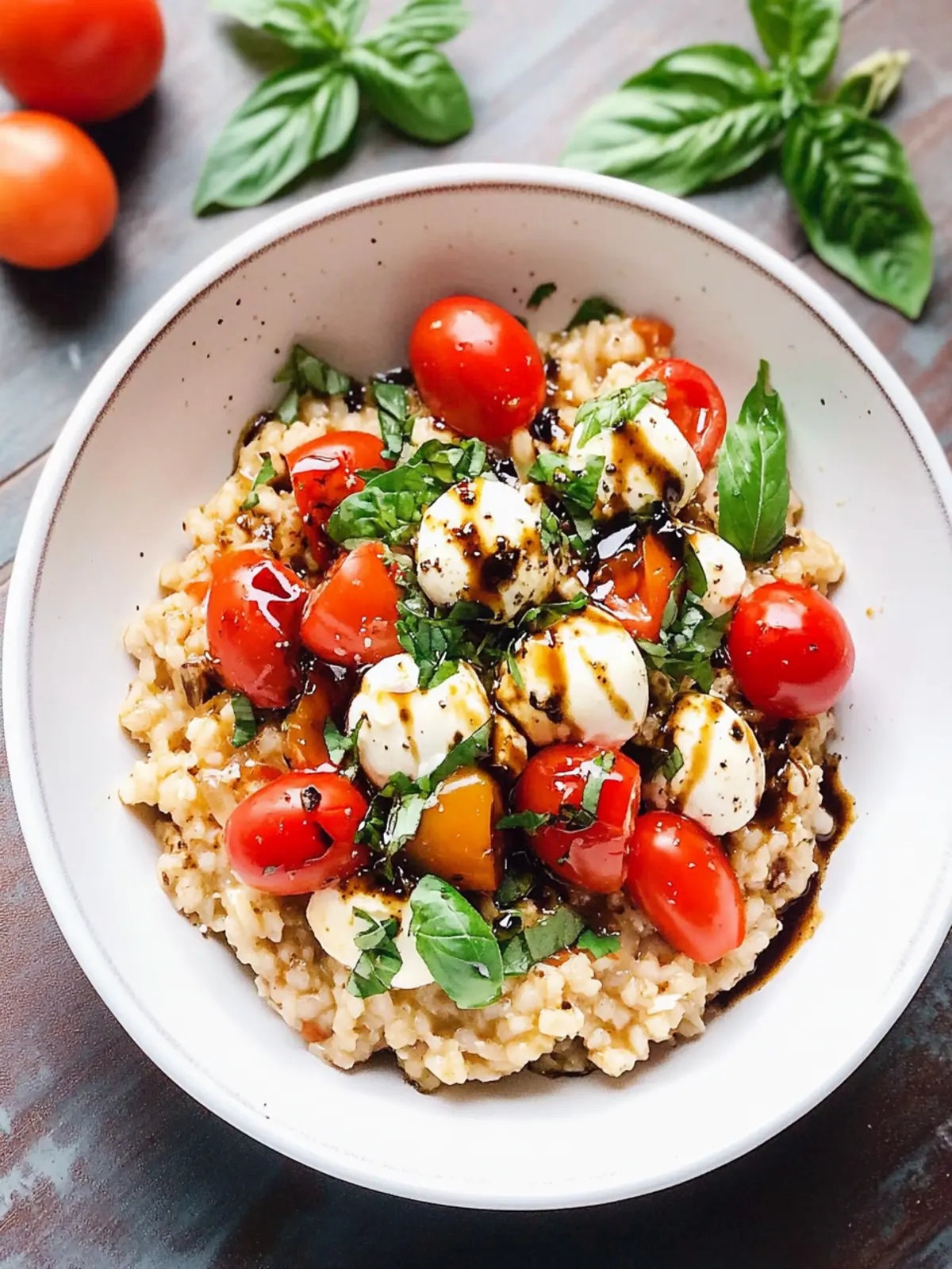 Creamy Balsamic Caprese Risotto for Cozy Nights In 4 Balsamic Caprese Risotto