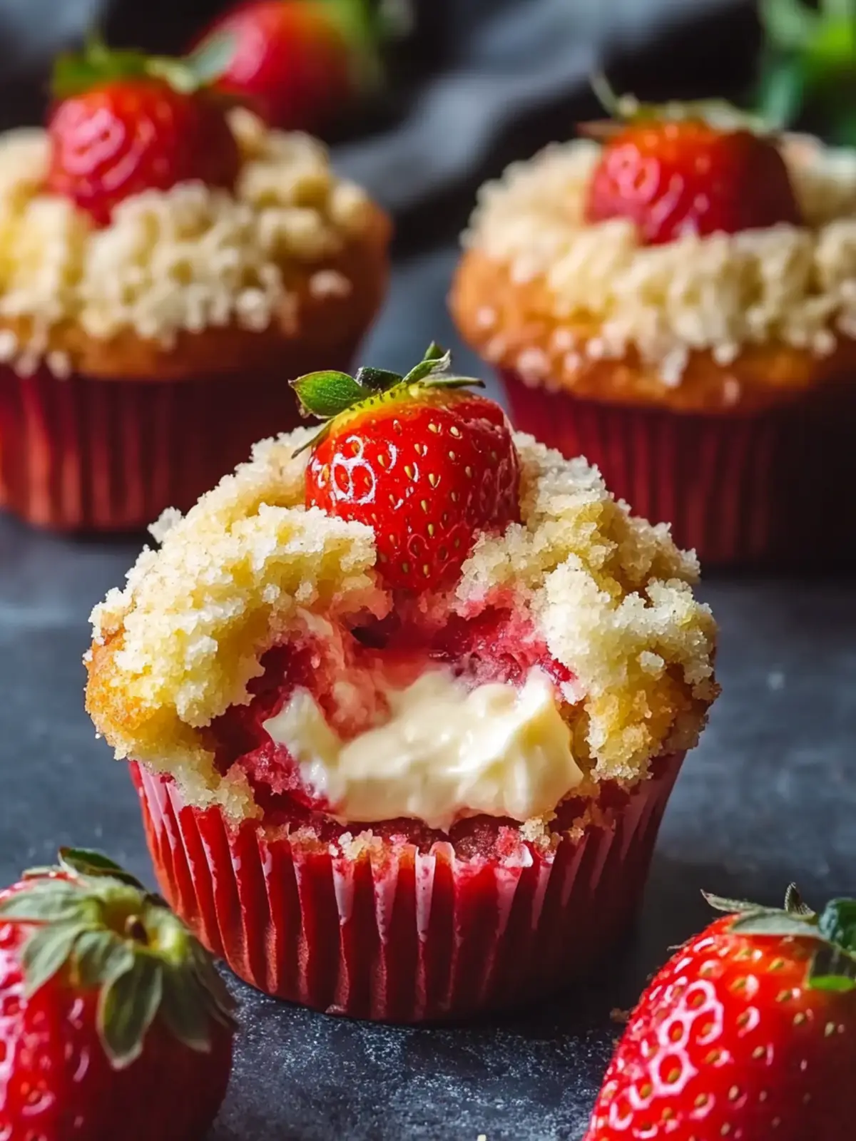 Irresistible Strawberry Muffins with Cream Cheese Filling Recipe 2 Strawberry Muffins with Cream Cheese Filling