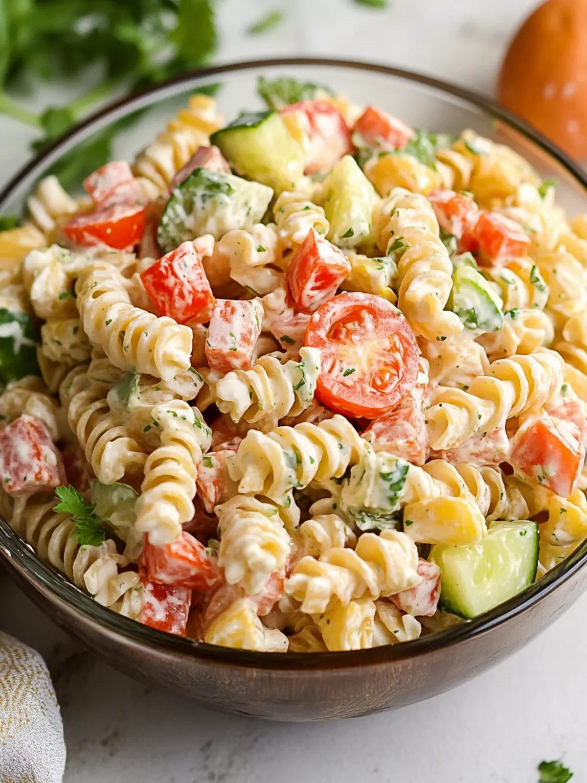 Creamy High-Protein Pasta Salad Recipe Ready in 20 Minutes 5 Creamy High-Protein Pasta Salad Recipe in 20 Minutes