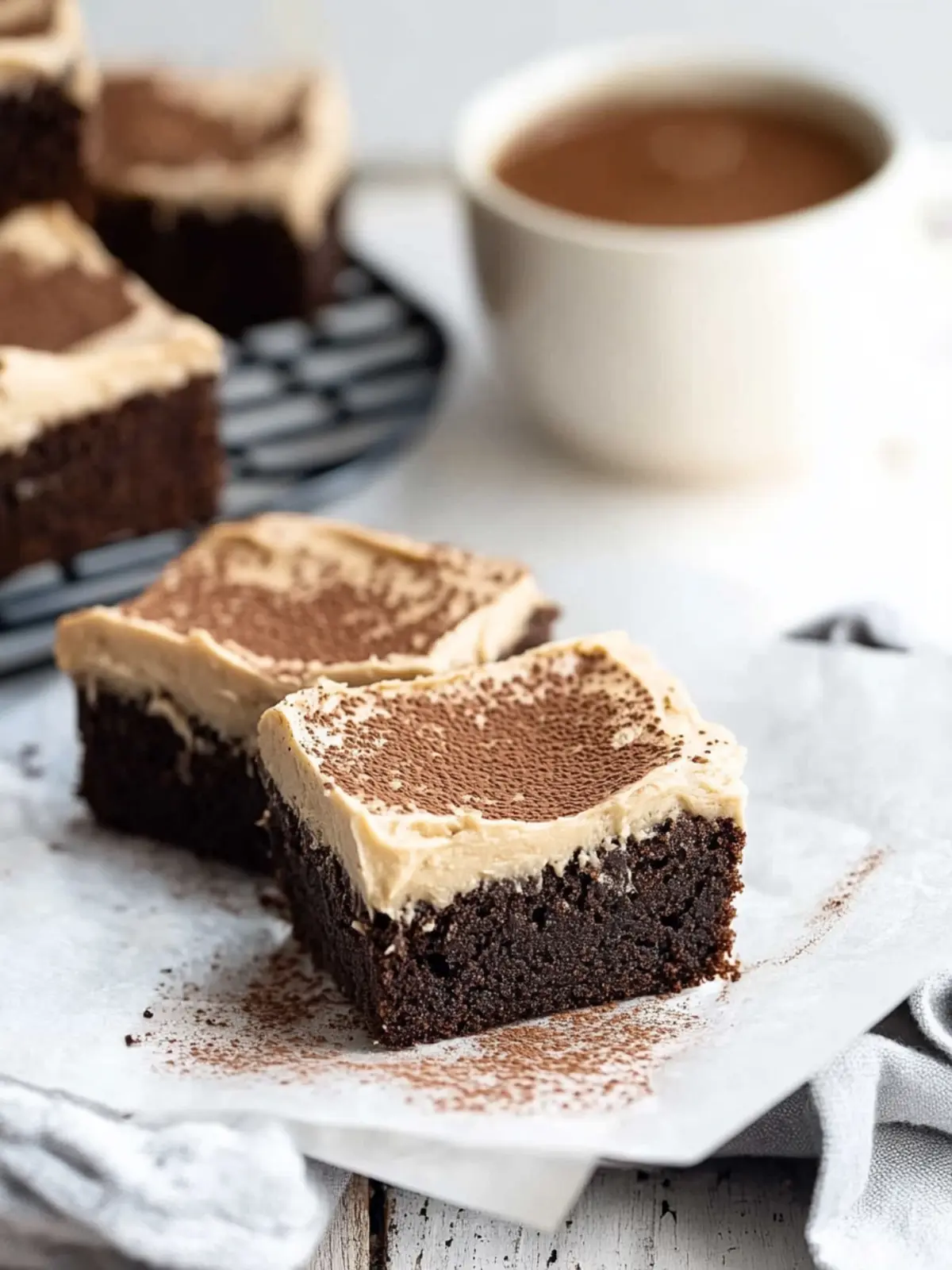 Decadent Mocha Brownies with Café Latte Frosting Bliss 5 Mocha Brownies with Café Latte Frosting