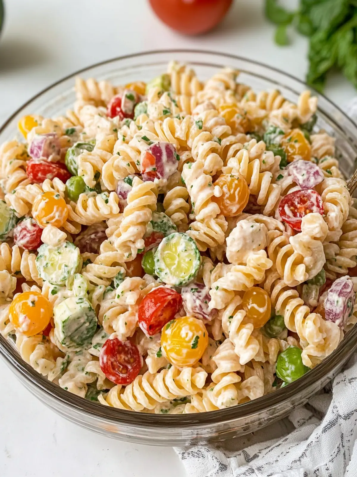 Creamy High-Protein Pasta Salad Recipe Ready in 20 Minutes 2 Creamy High-Protein Pasta Salad Recipe in 20 Minutes