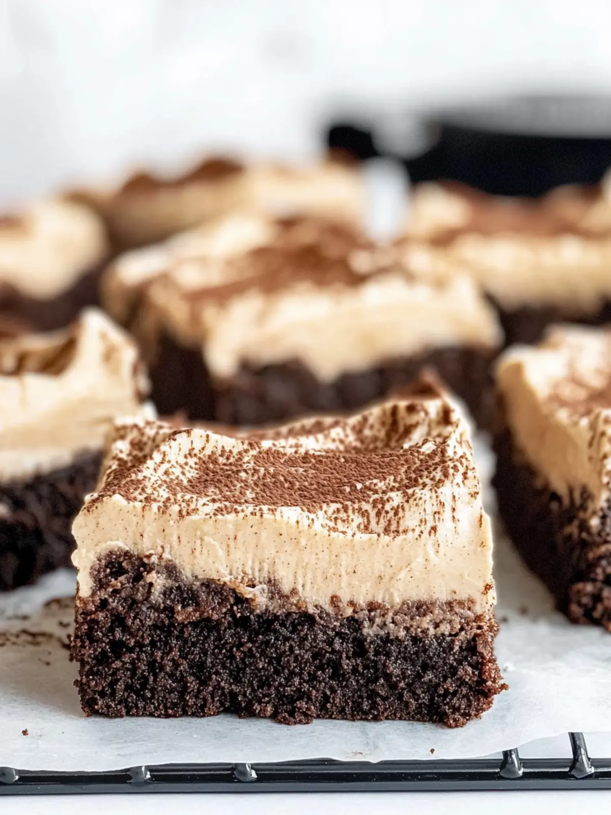 Decadent Mocha Brownies with Café Latte Frosting Bliss 3 Mocha Brownies with Café Latte Frosting
