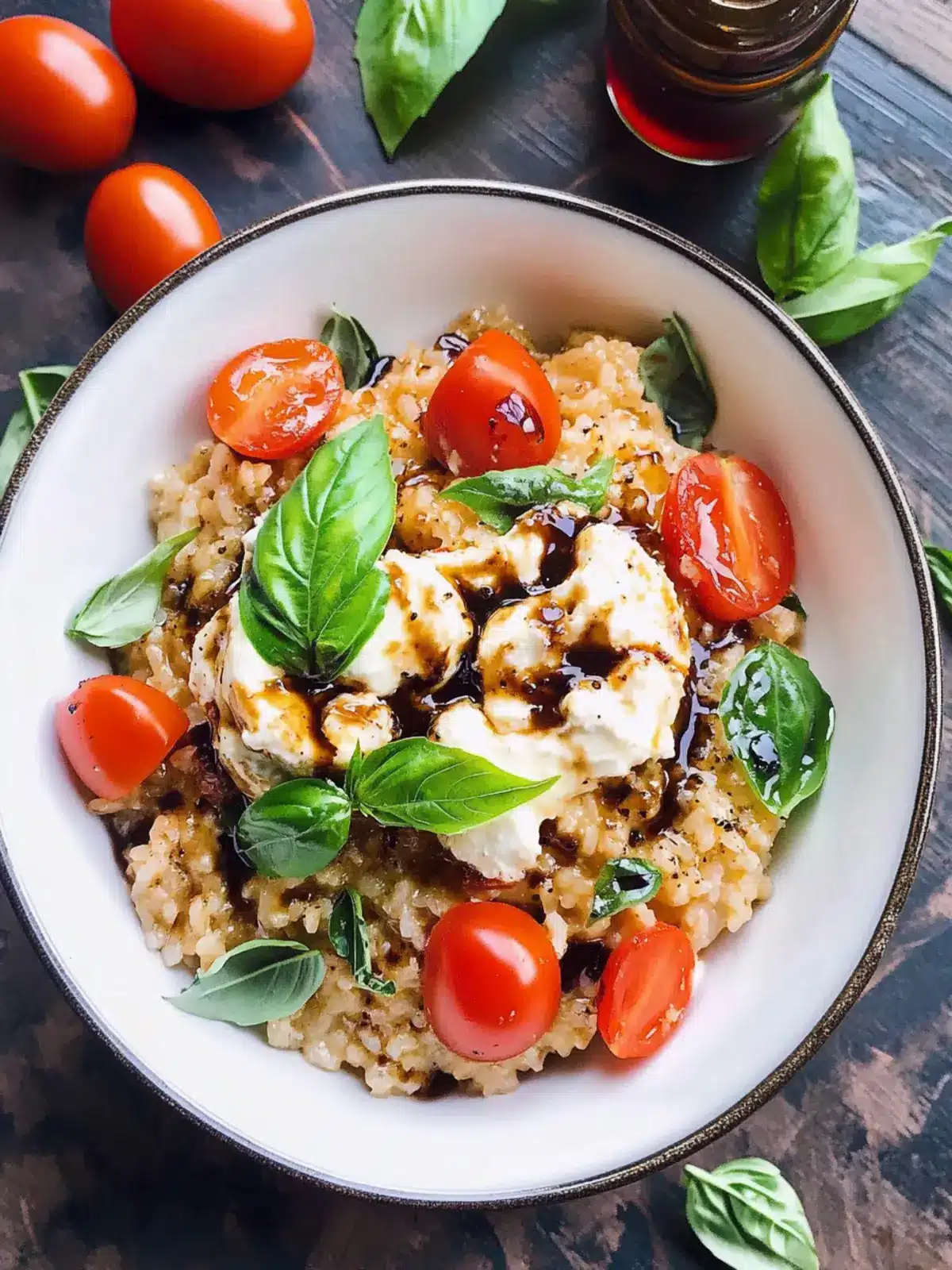 Creamy Balsamic Caprese Risotto for Cozy Nights In 5 Balsamic Caprese Risotto