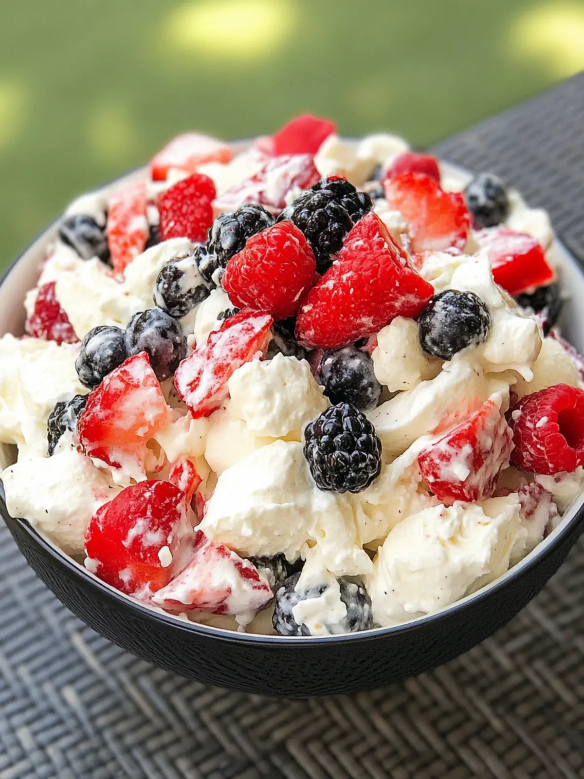 Indulge in 4th of July Cheesecake Salad Bliss 3 4th of July Cheesecake Salad