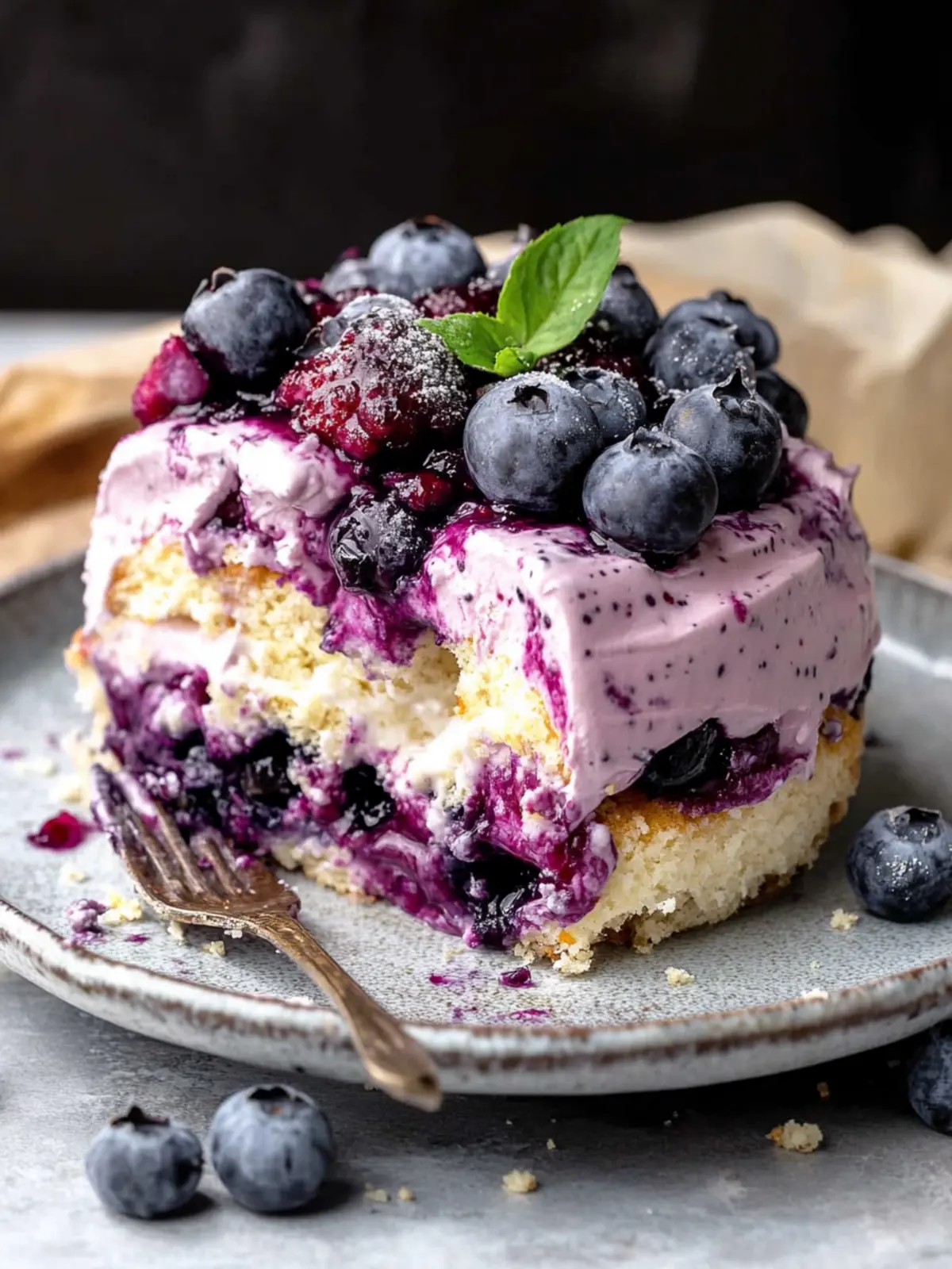 No Bake Blueberry Heaven on Earth Cake for Easy Indulgence 2 No bake Blueberry Heaven on Earth Cake