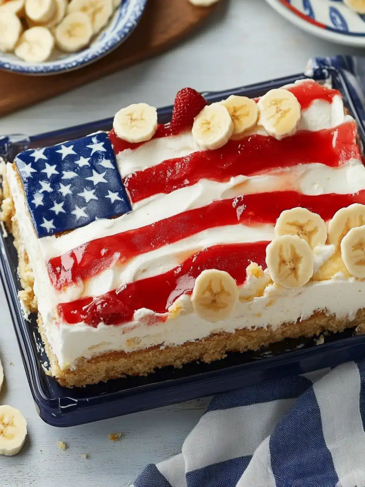 Celebrate with 4th of July Flag Icebox Cake & Banana Pudding 3 4th of July Flag Icebox Cake with Banana Pudding