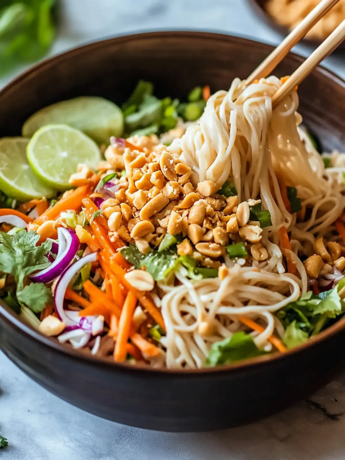 Easy Thai Peanut Noodles Salad for Flavorful Freshness 5 thai peanut noodles salad