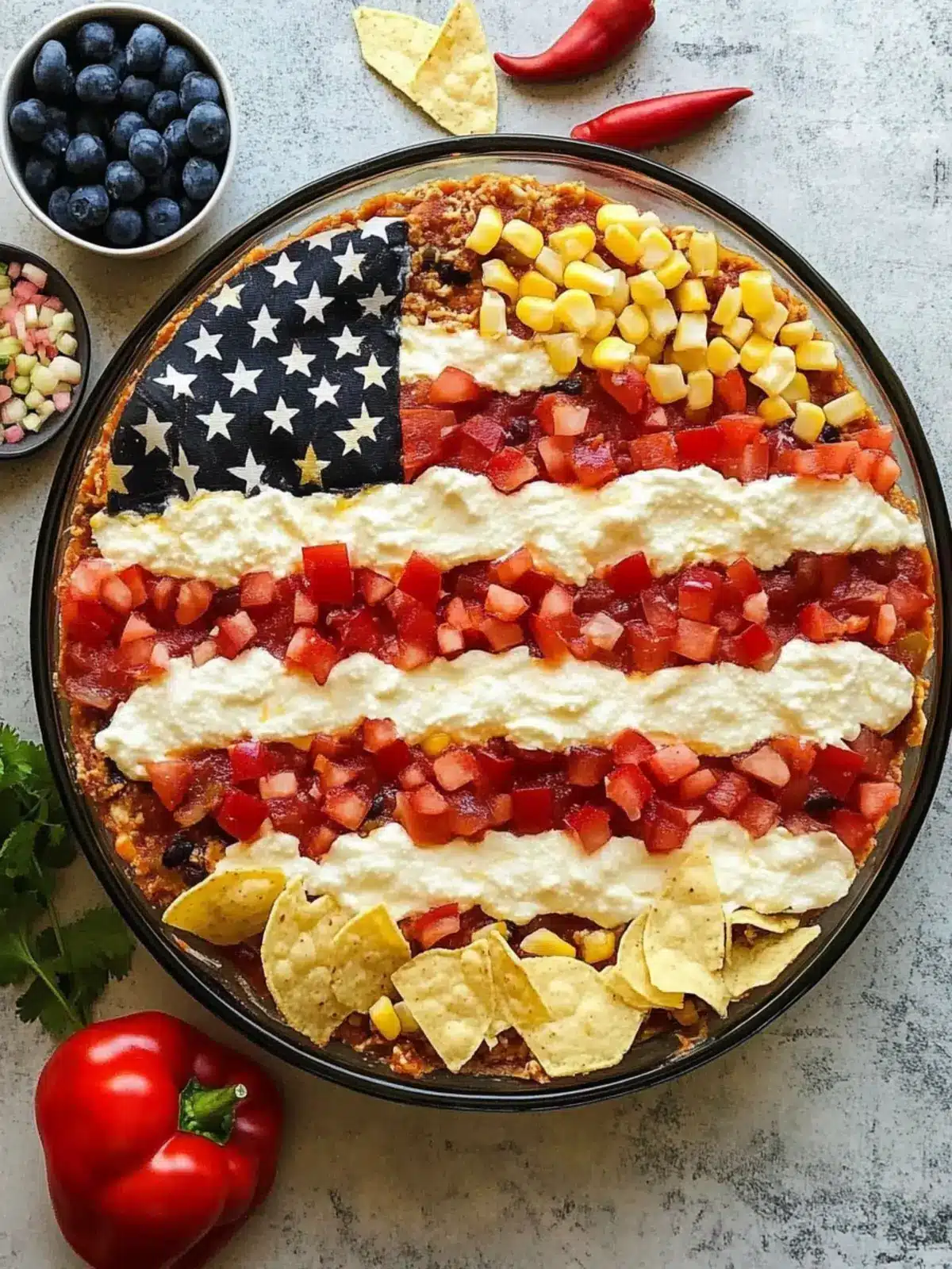 Ultimate 4th of July American Flag Taco Dip to Impress Guests 3 4th of July American Flag Taco Dip