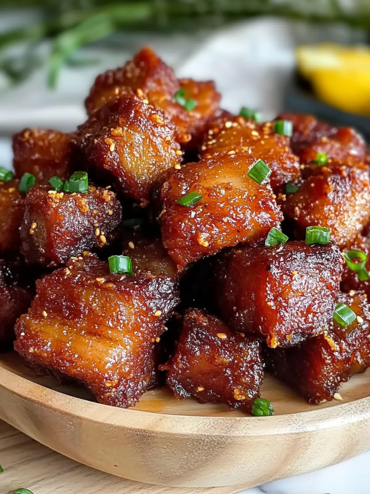 Crispy Air Fryer Pork Belly Bites with Sweet Ginger Glaze 2 Crispy Air Fryer Pork Belly Bites