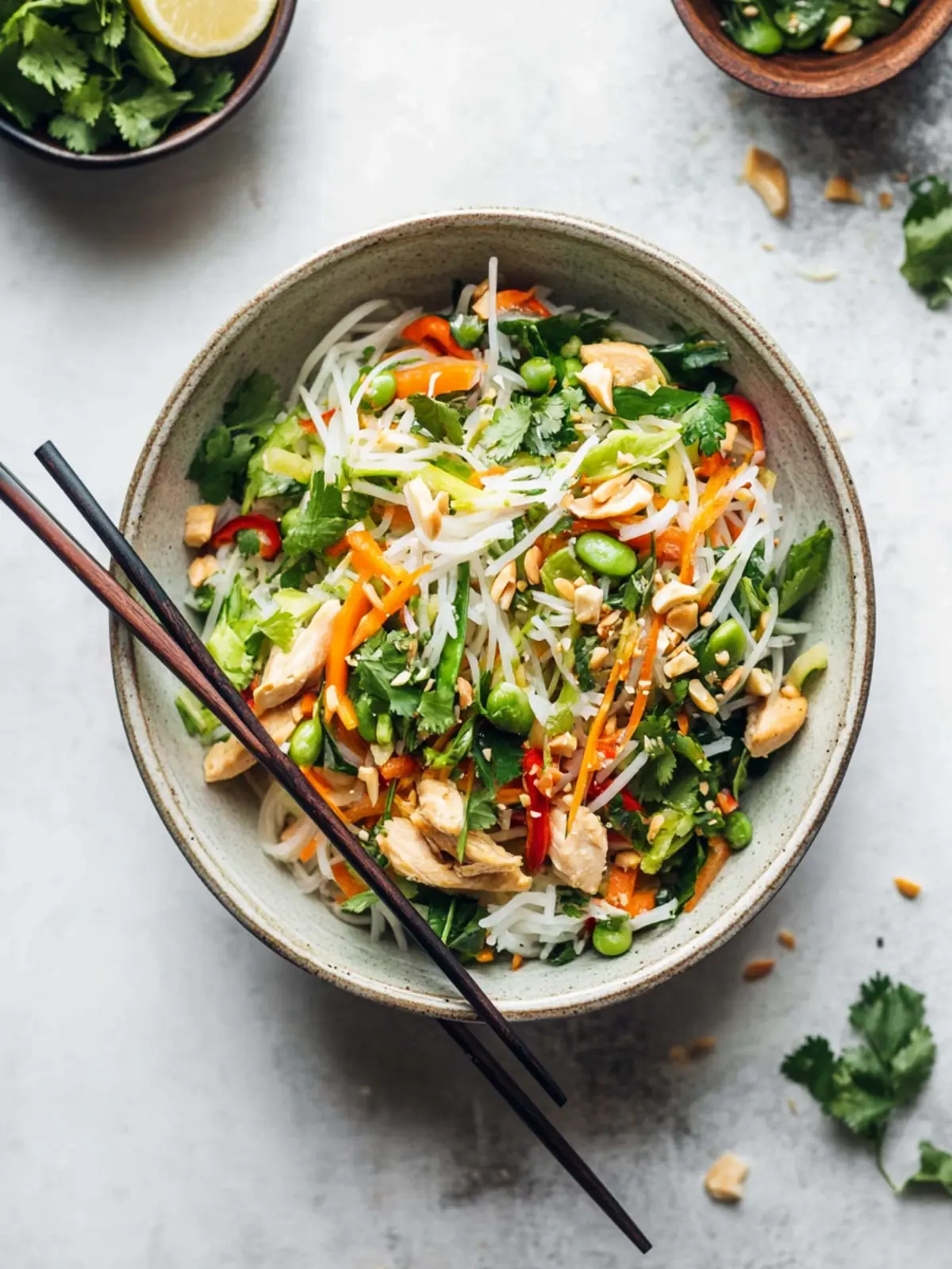 Savory Vietnamese-Inspired Chicken Salad with Rice Noodles Delight 4 Vietnamese-Inspired Chicken Salad with Rice Noodles