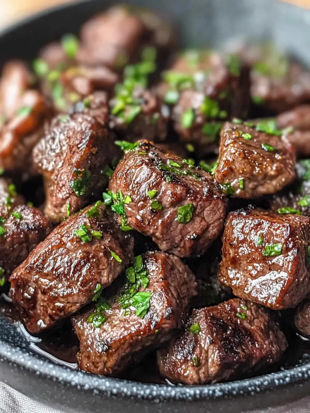 Delicious Air Fryer Steak Bites Bursting with Garlic Flavor 2 Air Fryer Steak Bites