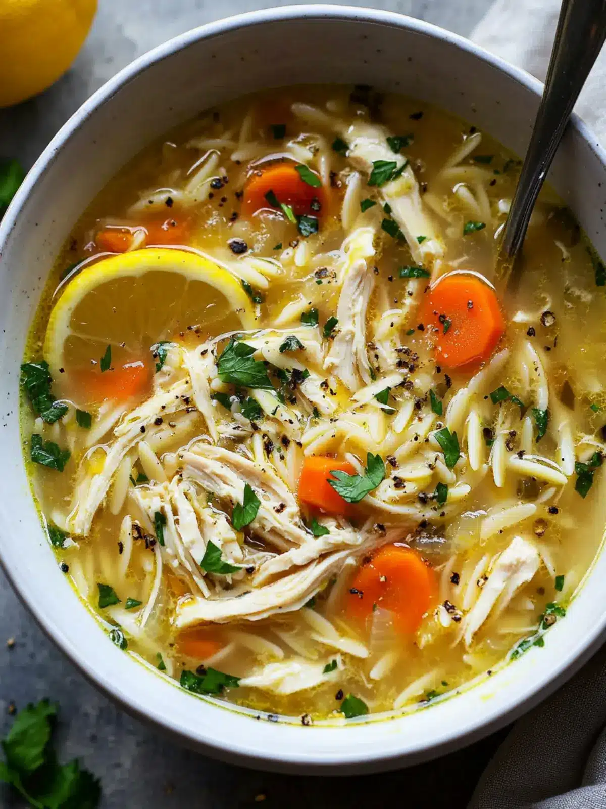 High Protein Crockpot Lemon Chicken Orzo Soup You’ll Love 3 High Protein Crockpot Lemon Chicken Orzo Soup
