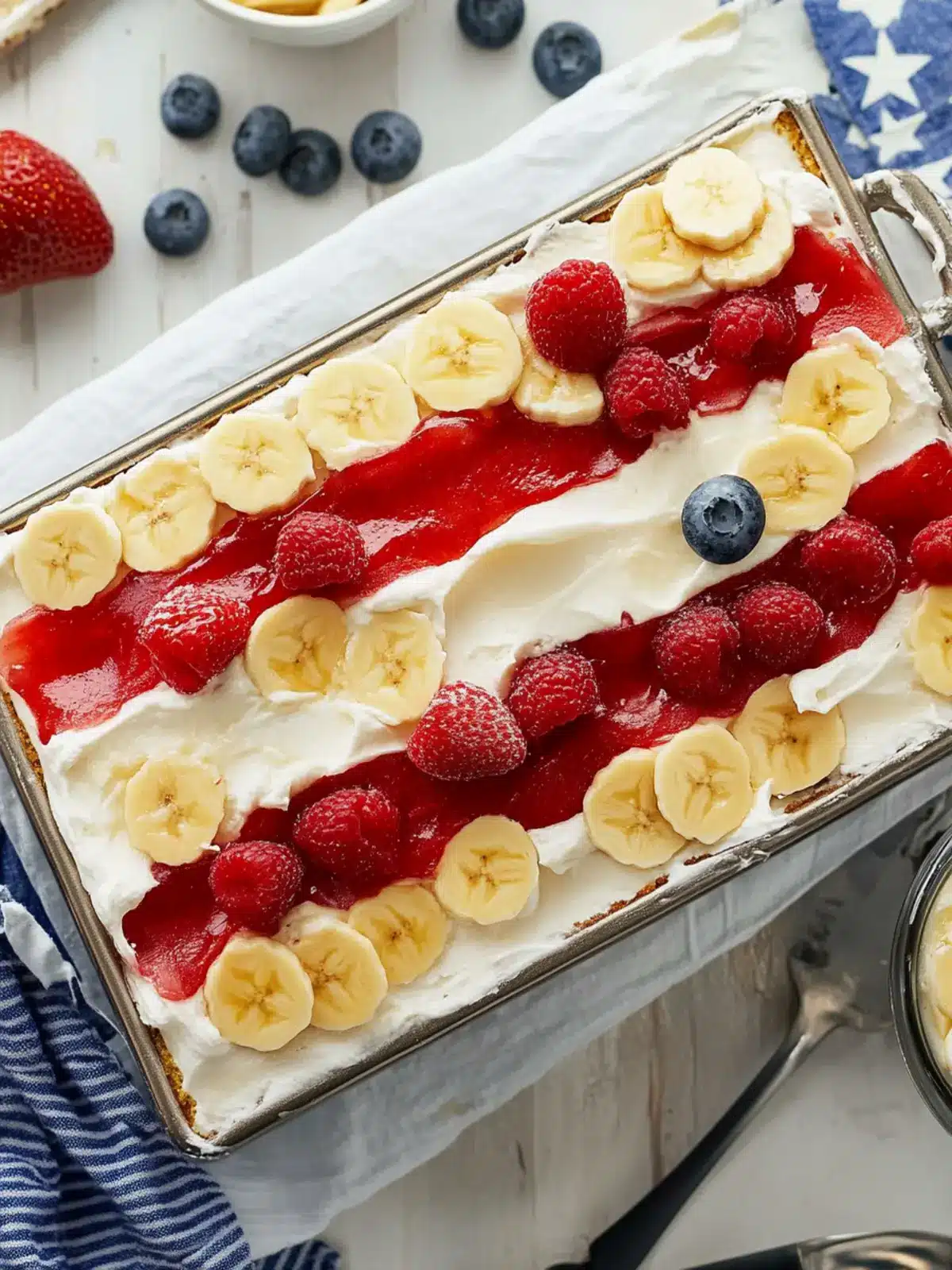 Celebrate with 4th of July Flag Icebox Cake & Banana Pudding 4 4th of July Flag Icebox Cake with Banana Pudding