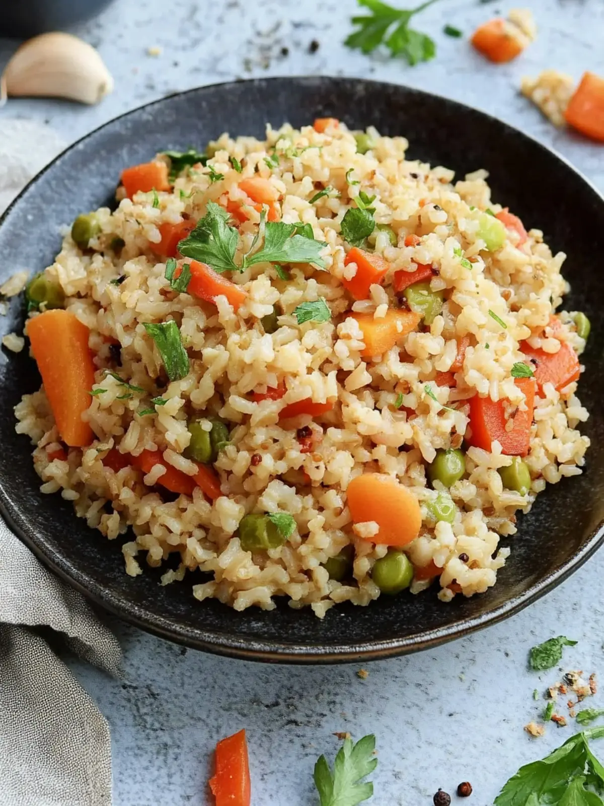 Heart-Healthy Cardiac Diet Brown Rice Pilaf with Veggies 3 Cardiac Diet Meal Brown Rice Pilaf with Vegetables