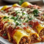 Mouthwatering Stuffed Manicotti with Meat Sauce Delight 8 Stuffed Manicotti with Meat Sauce