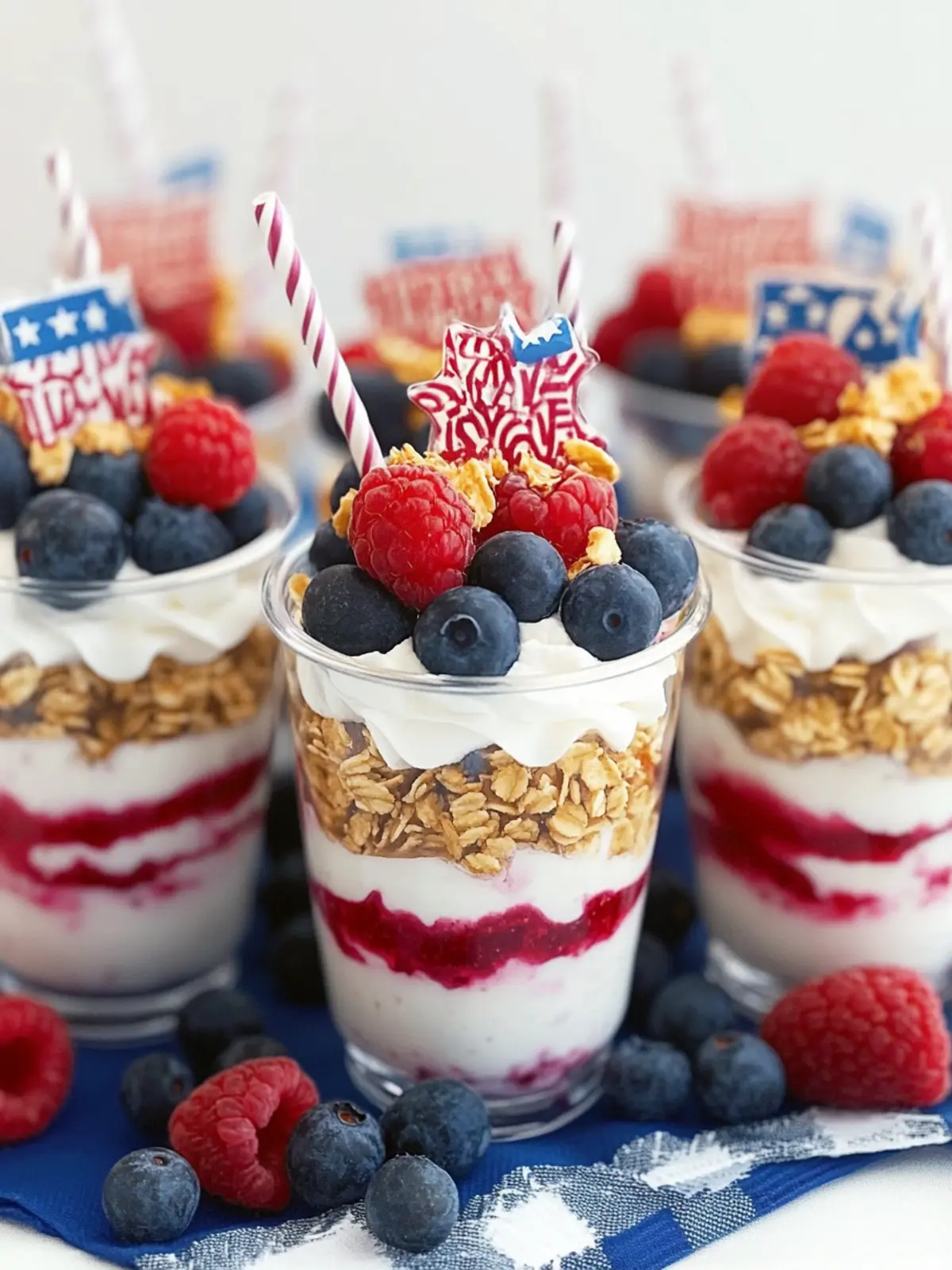 Celebrate with 4th of July Firework Berry Yogurt Parfait Cups 5 4th of July Firework Berry Yogurt Parfait Cups
