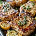 Easy Sheet Pan Lemon Garlic Pork Chops Recipe for Busy Nights 8 Sheet Pan Lemon Garlic Pork Chops Recipe