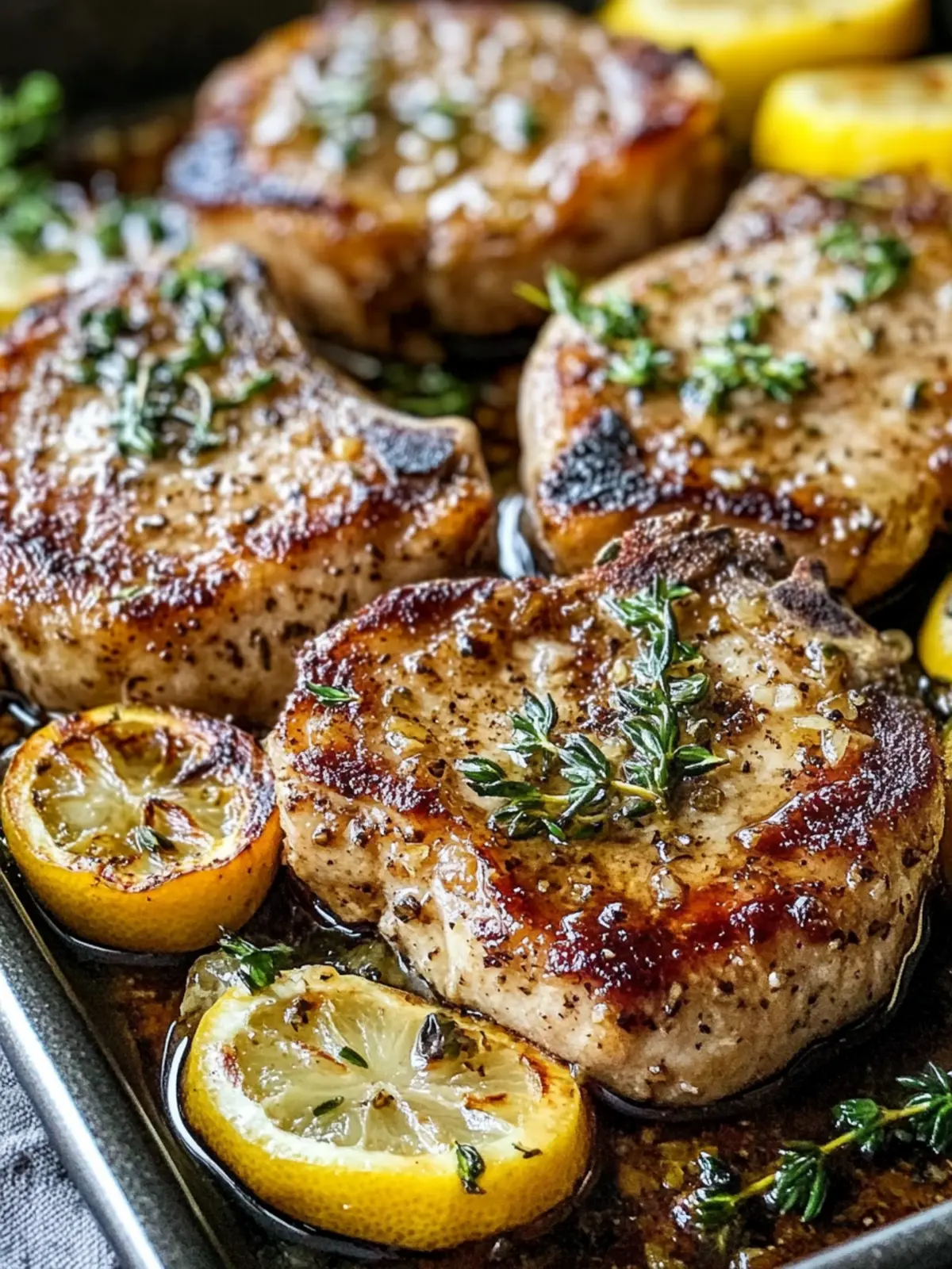 Easy Sheet Pan Lemon Garlic Pork Chops Recipe for Busy Nights 5 Sheet Pan Lemon Garlic Pork Chops Recipe