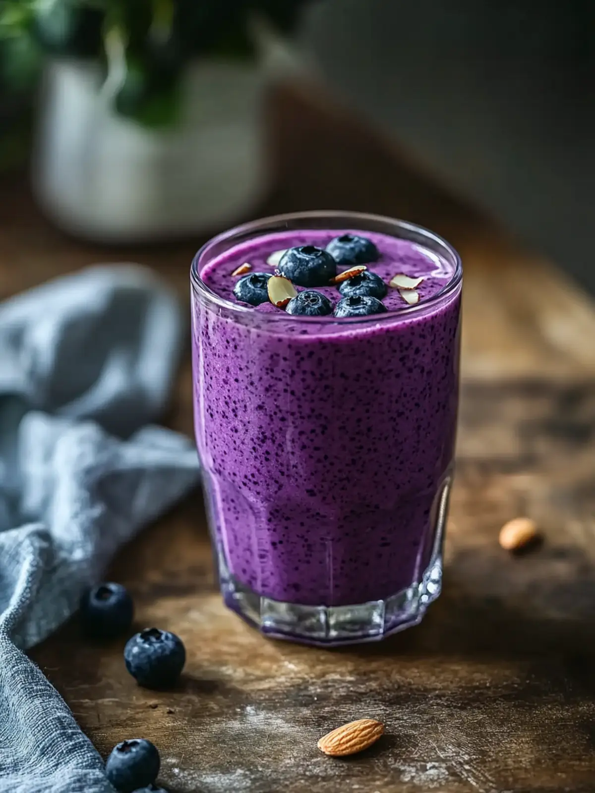 Revitalize Your Day with a Blueberry Almond Gut Health Smoothie 3 Gut Health Smoothies Blueberry Almond Smoothie