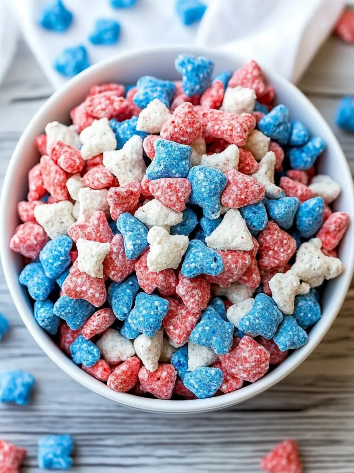4th of July Red White and Blue Muddy Buddies You’ll Crave 5 4th of July Red White and Blue Muddy Buddies